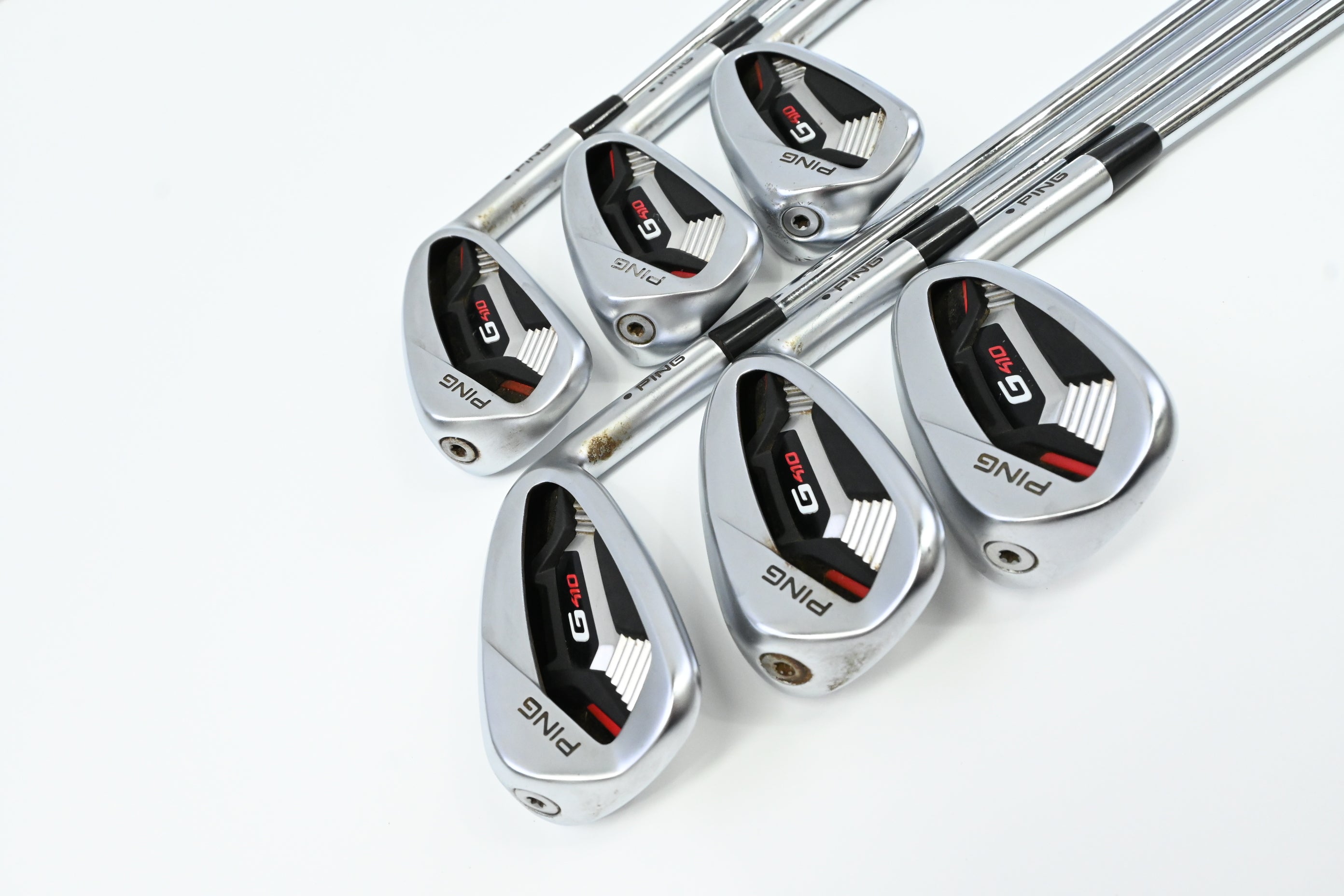 Ping G410 Irons / 5-PW / Black Dot / Regular Flex Ping AWT 2.0 Shafts