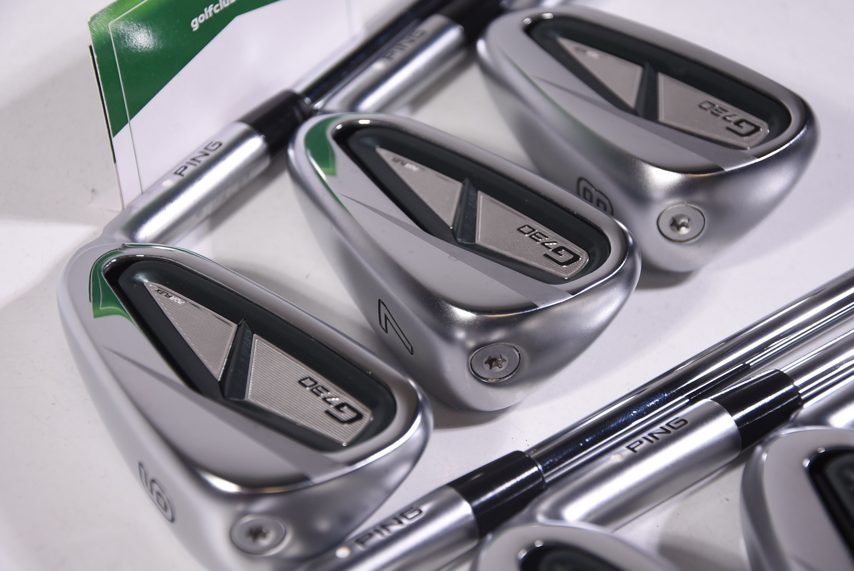 Ping G730 Irons / 6-PW+GW+SW / White Dot / Regular Flex Dynamic Gold MID 100