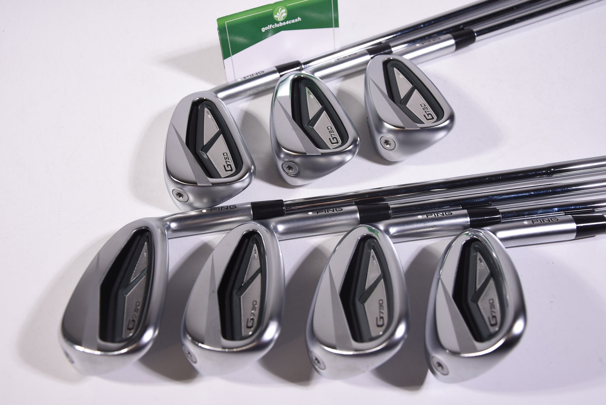 Ping G730 Irons / 6-PW+GW+SW / White Dot / Regular Flex Dynamic Gold MID 100
