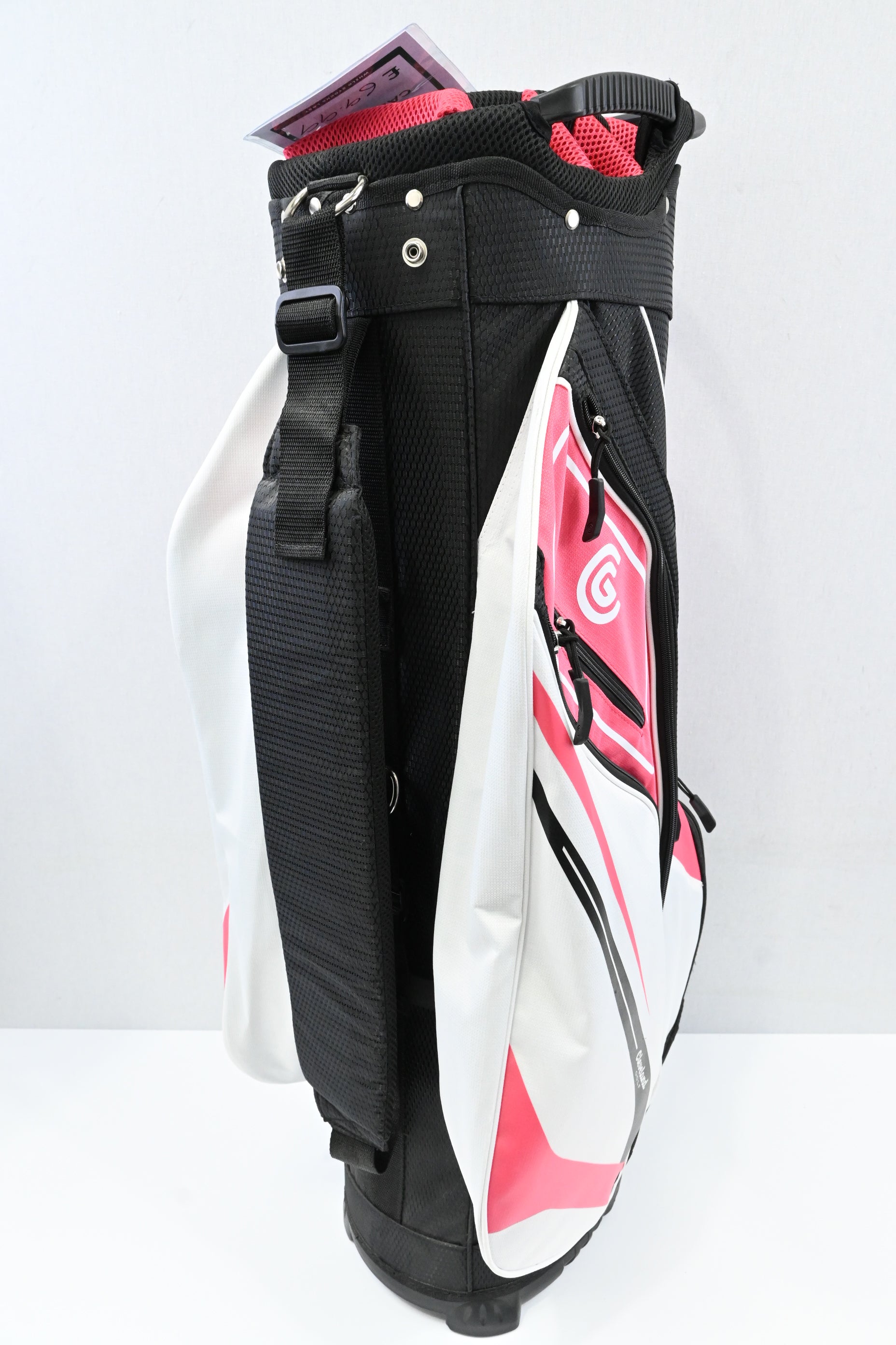Cleveland Cart Bag / 14-Way Divider / Black, White, Pink
