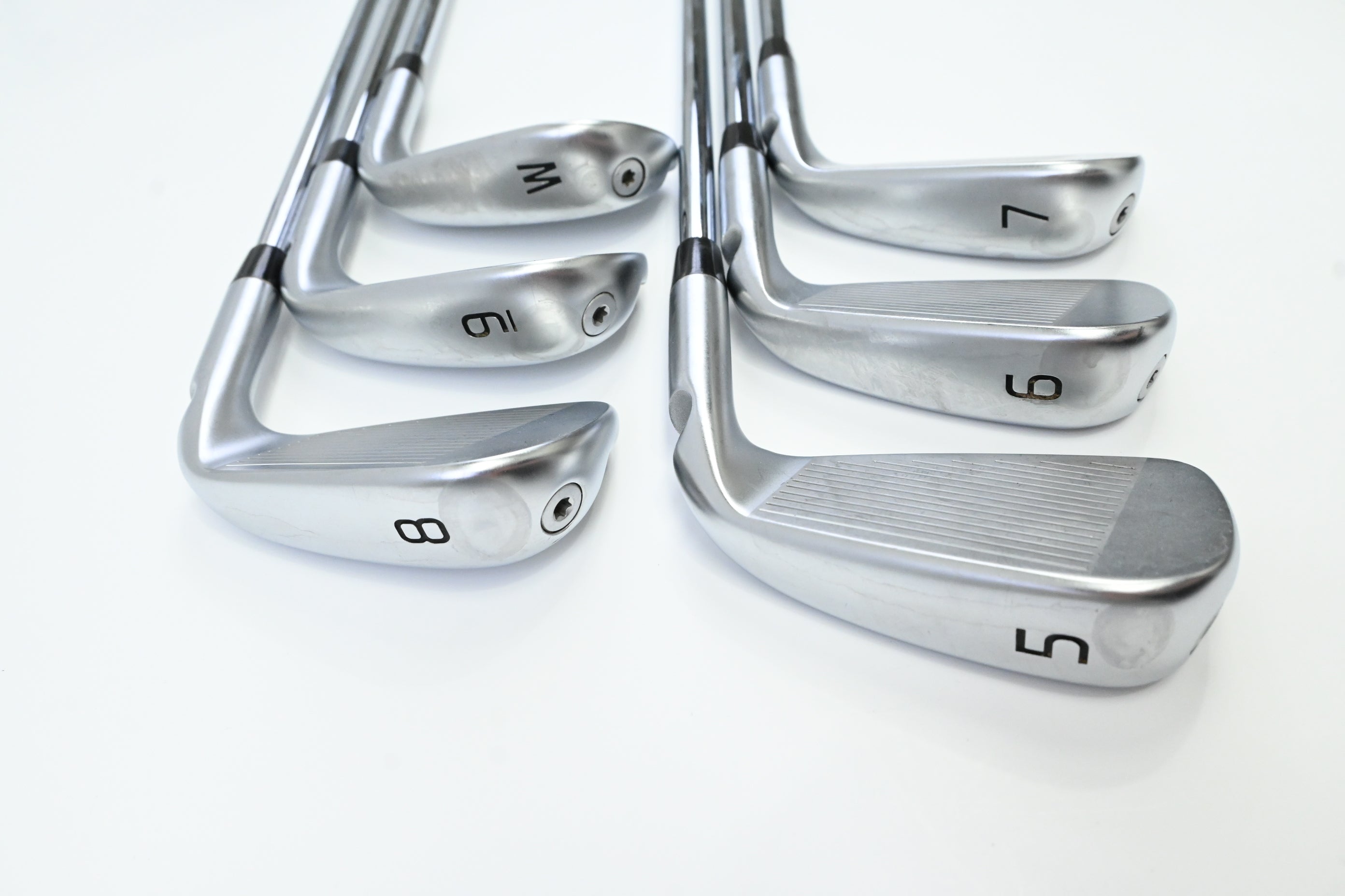 Left Hand Ping i530 Irons / 5-PW / Blue Dot / Stiff Flex Ping AWT 3.0 Shafts