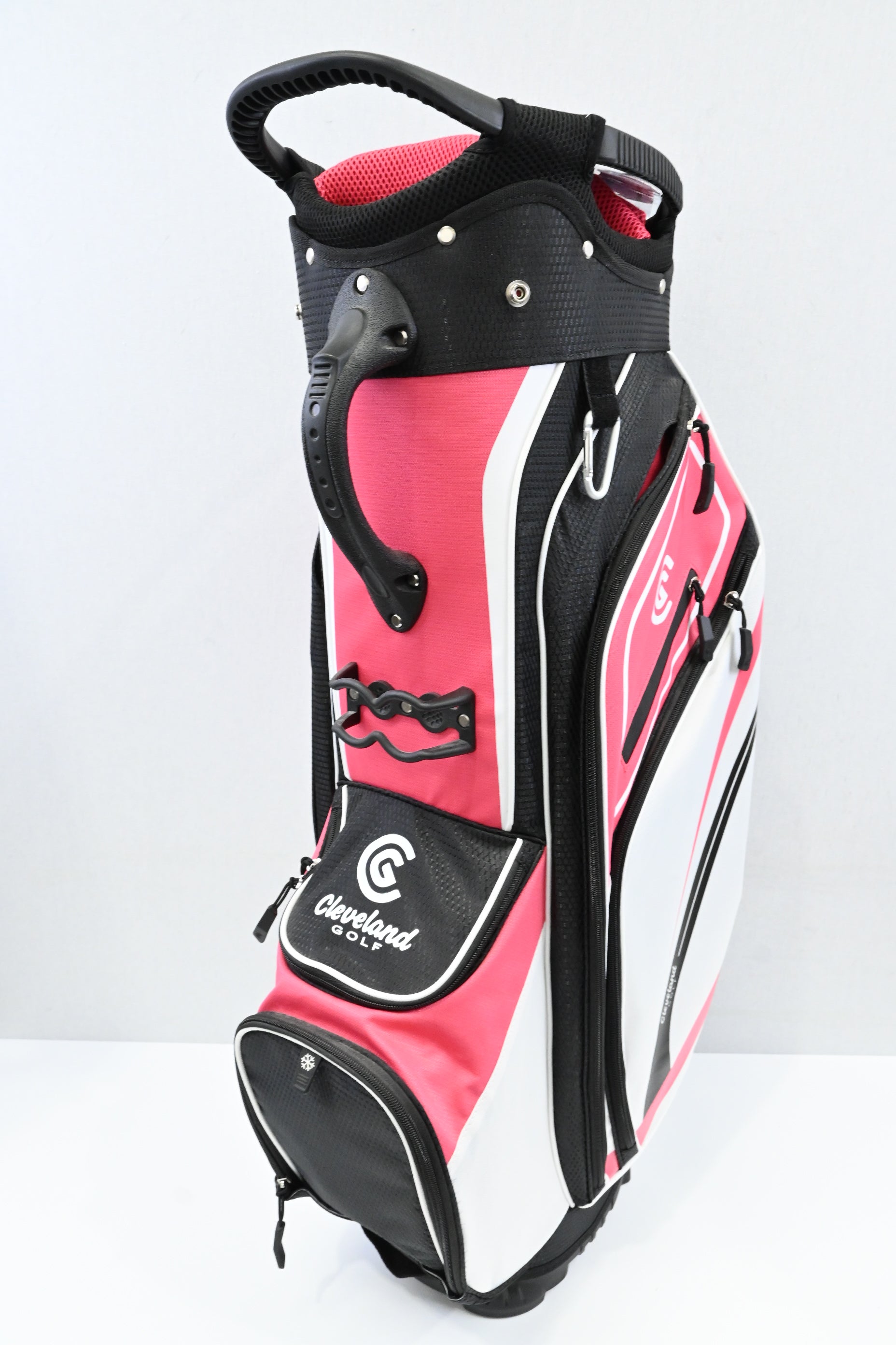 Cleveland Cart Bag / 14-Way Divider / Black, White, Pink