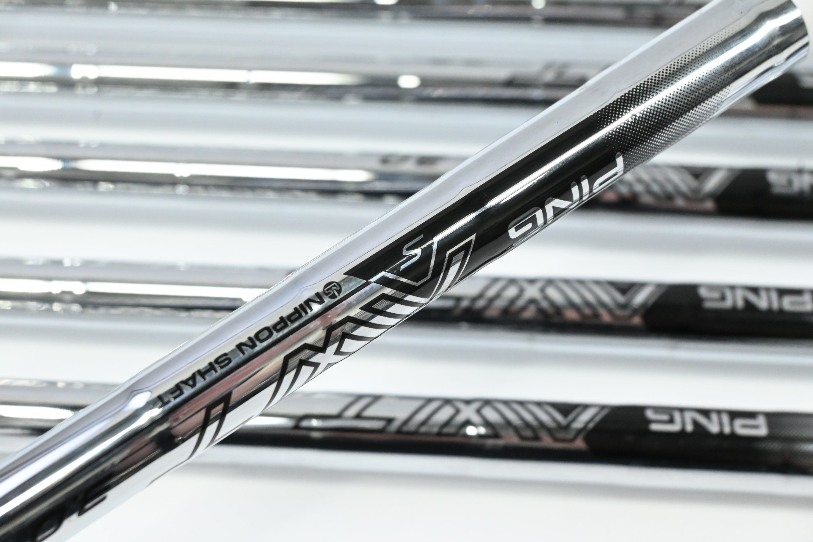 Left Hand Ping i530 Irons / 5-PW / Blue Dot / Stiff Flex Ping AWT 3.0 Shafts