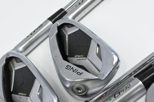 Ping G430 Irons / 5-9 / Green Dot / Regular Flex Ping AWT 2.0 Shafts