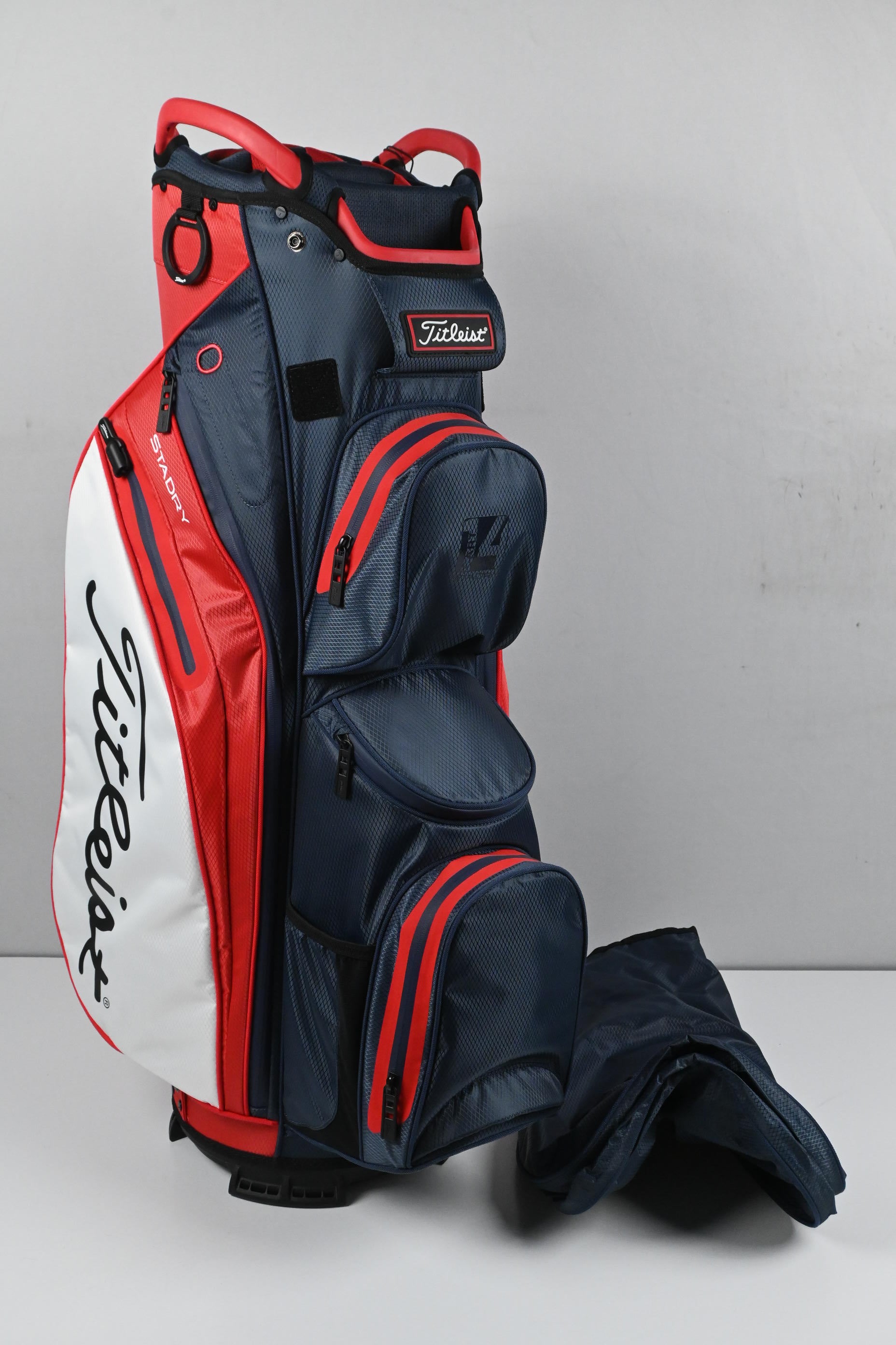 Titleist StaDry Cart Bag / 14-Way Divider / Navy, Red & White