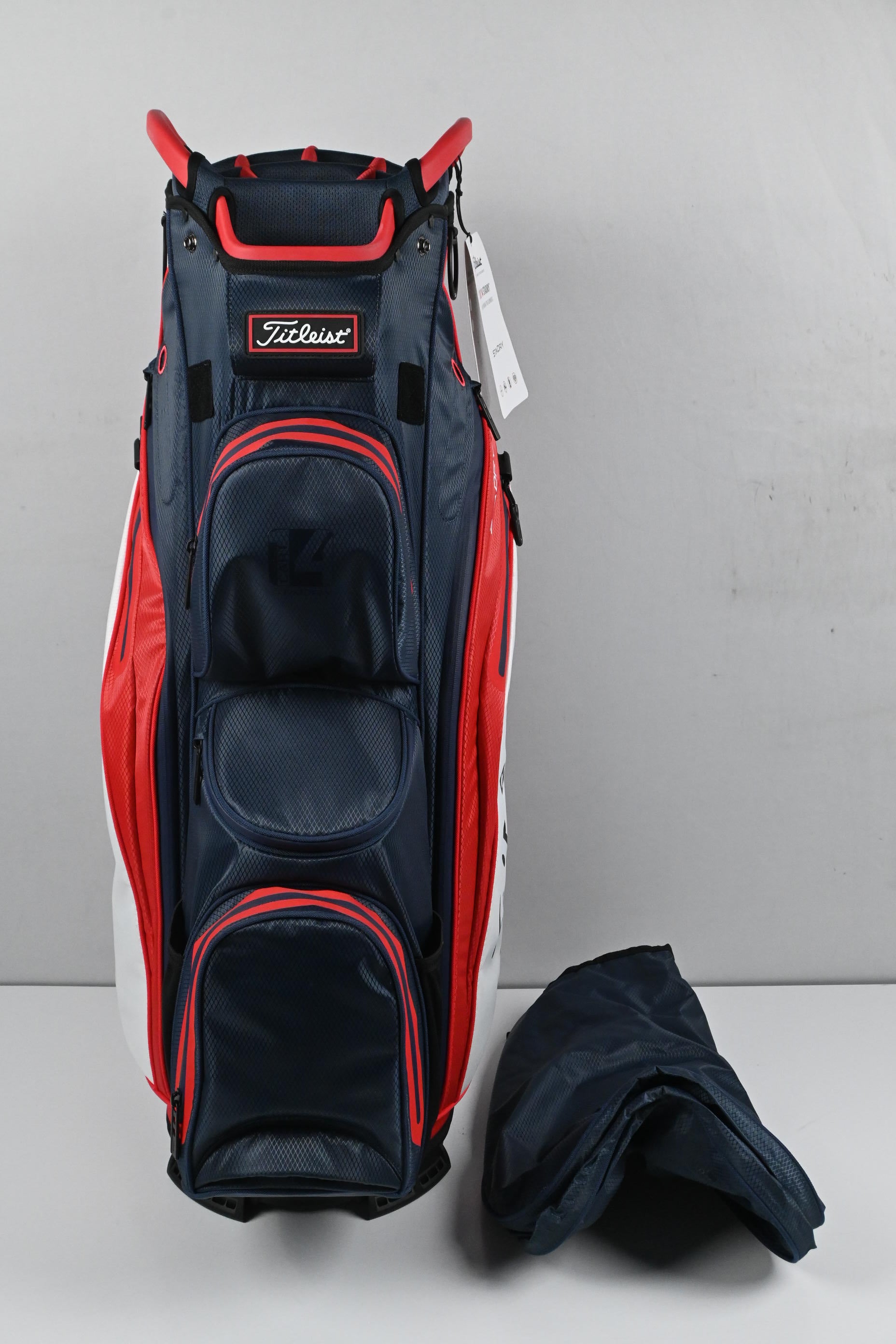 Titleist StaDry Cart Bag / 14-Way Divider / Navy, Red & White