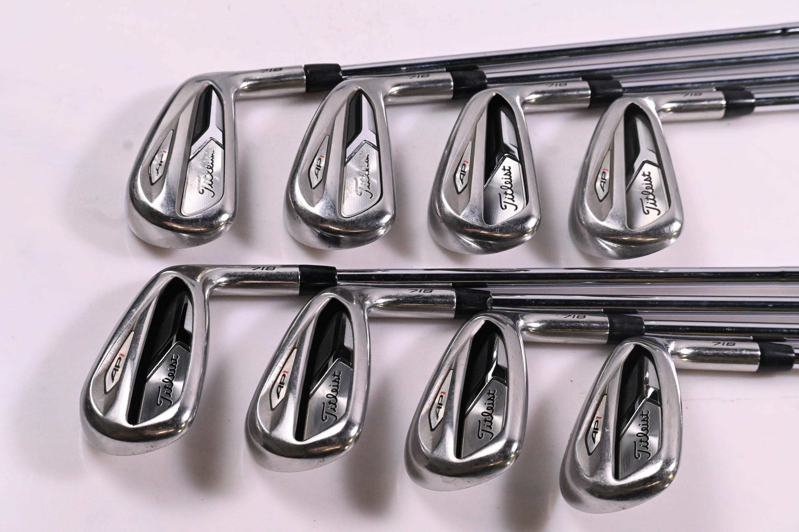 Titleist 718 AP1 Irons / 4-PW+48° / Stiff Flex AMT Black S300 Shafts