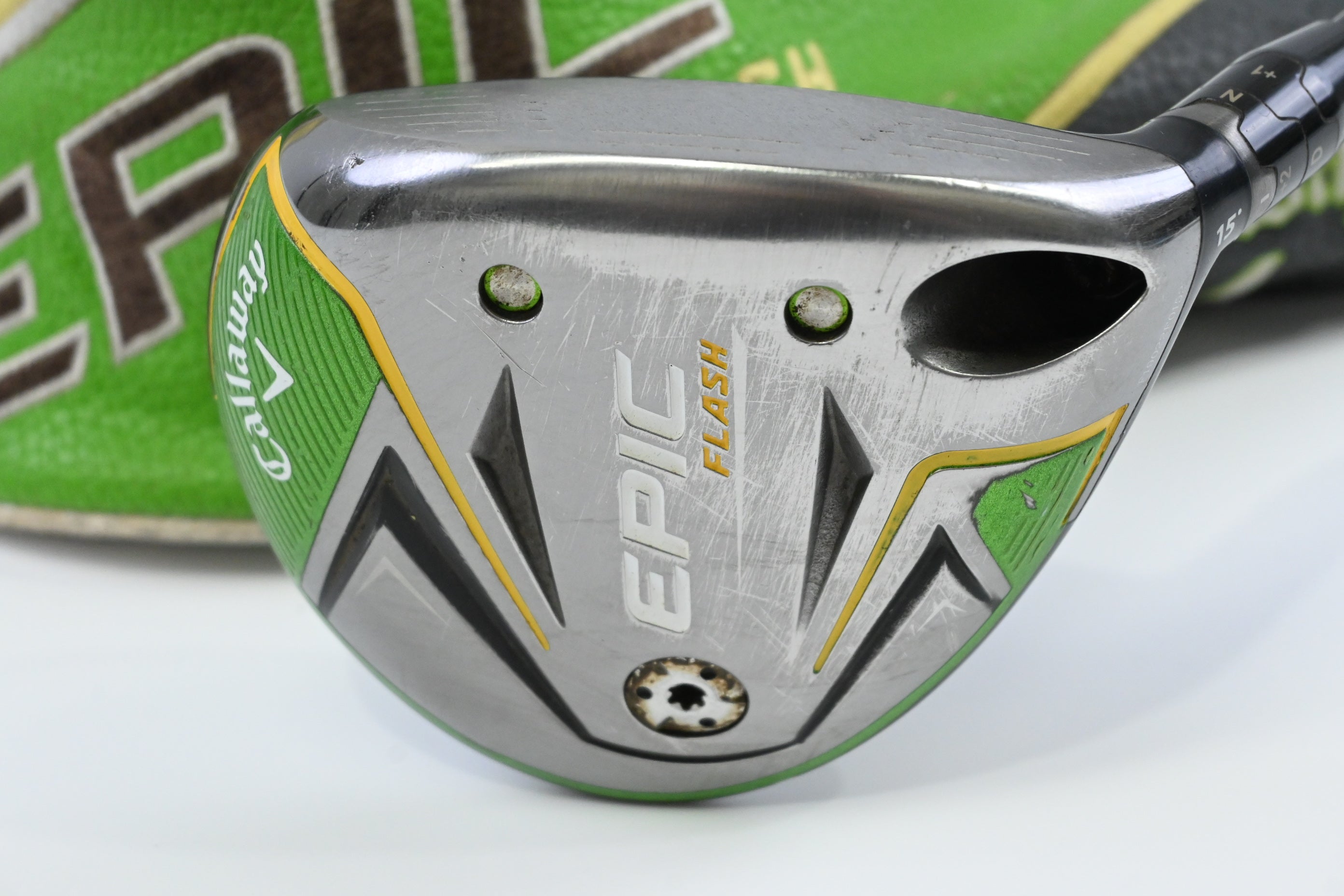Ladies Callaway Epic Flash #3 Wood / 15 Degree / Ladies Flex Evenflow Green 40