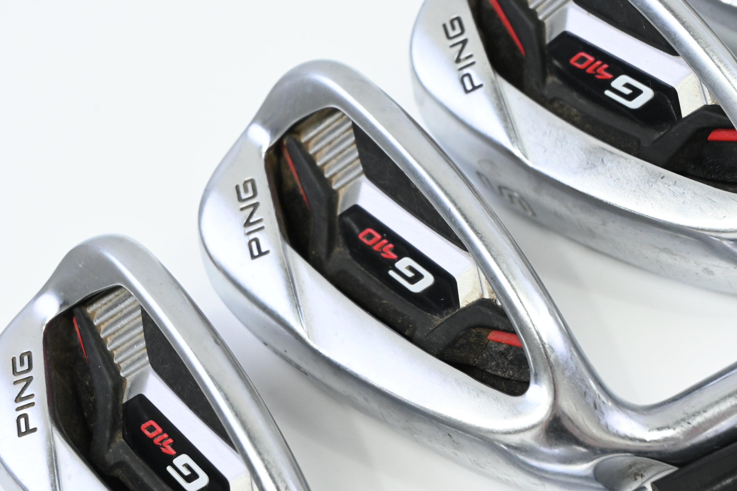 Left Hand Ping G410 Irons / 5-PW+UW+SW+LW / Blue Dot / Regular Flex XP 95 R300