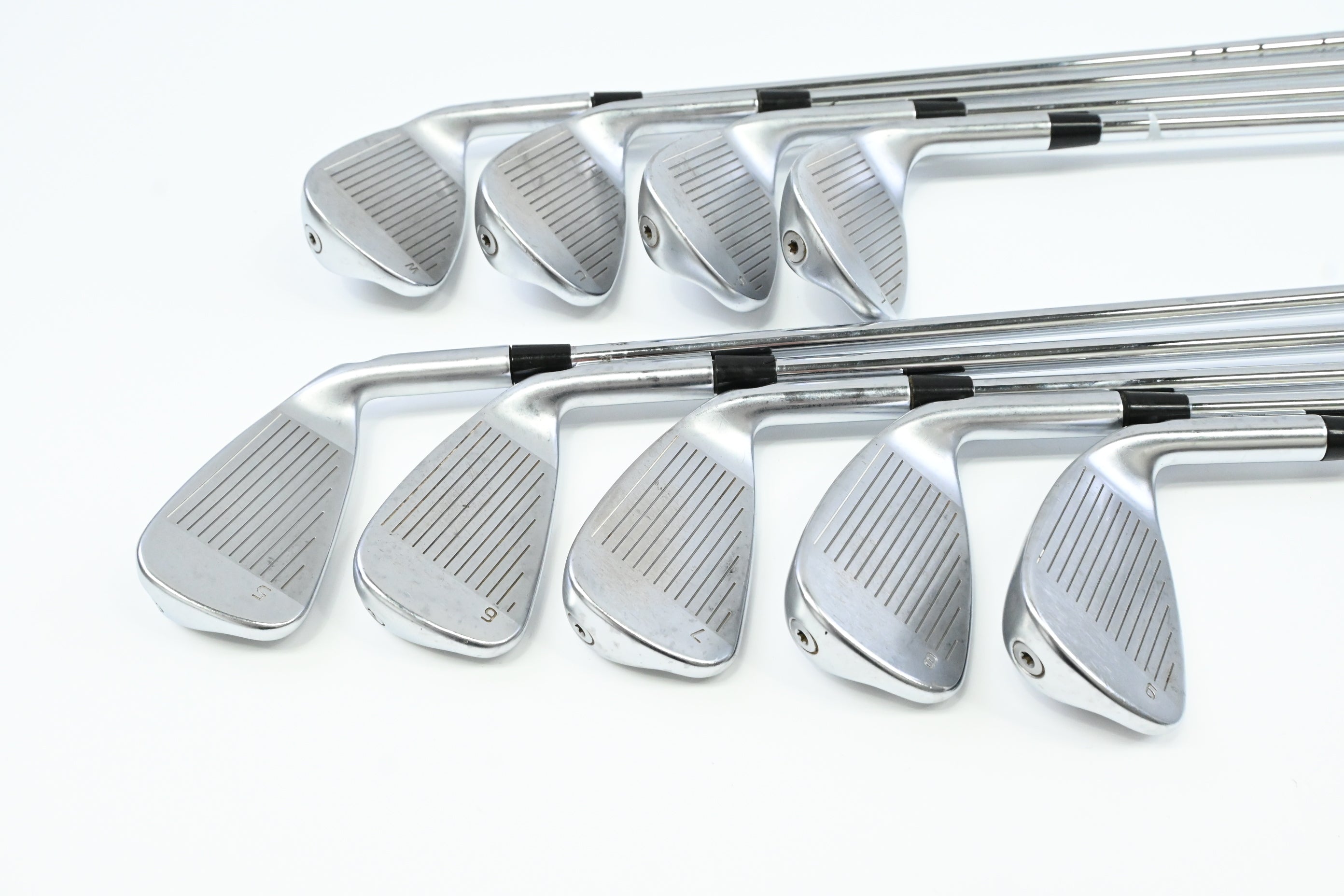Left Hand Ping G410 Irons / 5-PW+UW+SW+LW / Blue Dot / Regular Flex XP 95 R300