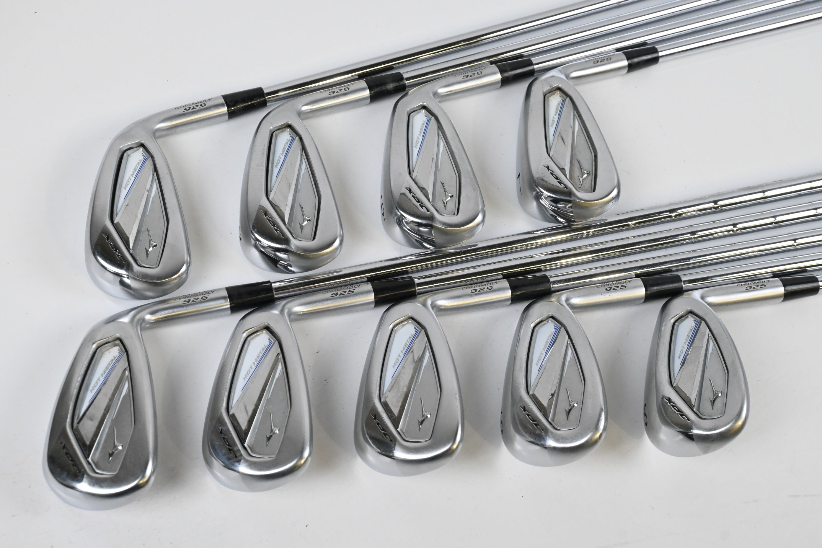 Mizuno JPX 925 Hot Metal Irons / 4-PW+GW+SW / Stiff Flex Modus 3 Tour 105 Shafts