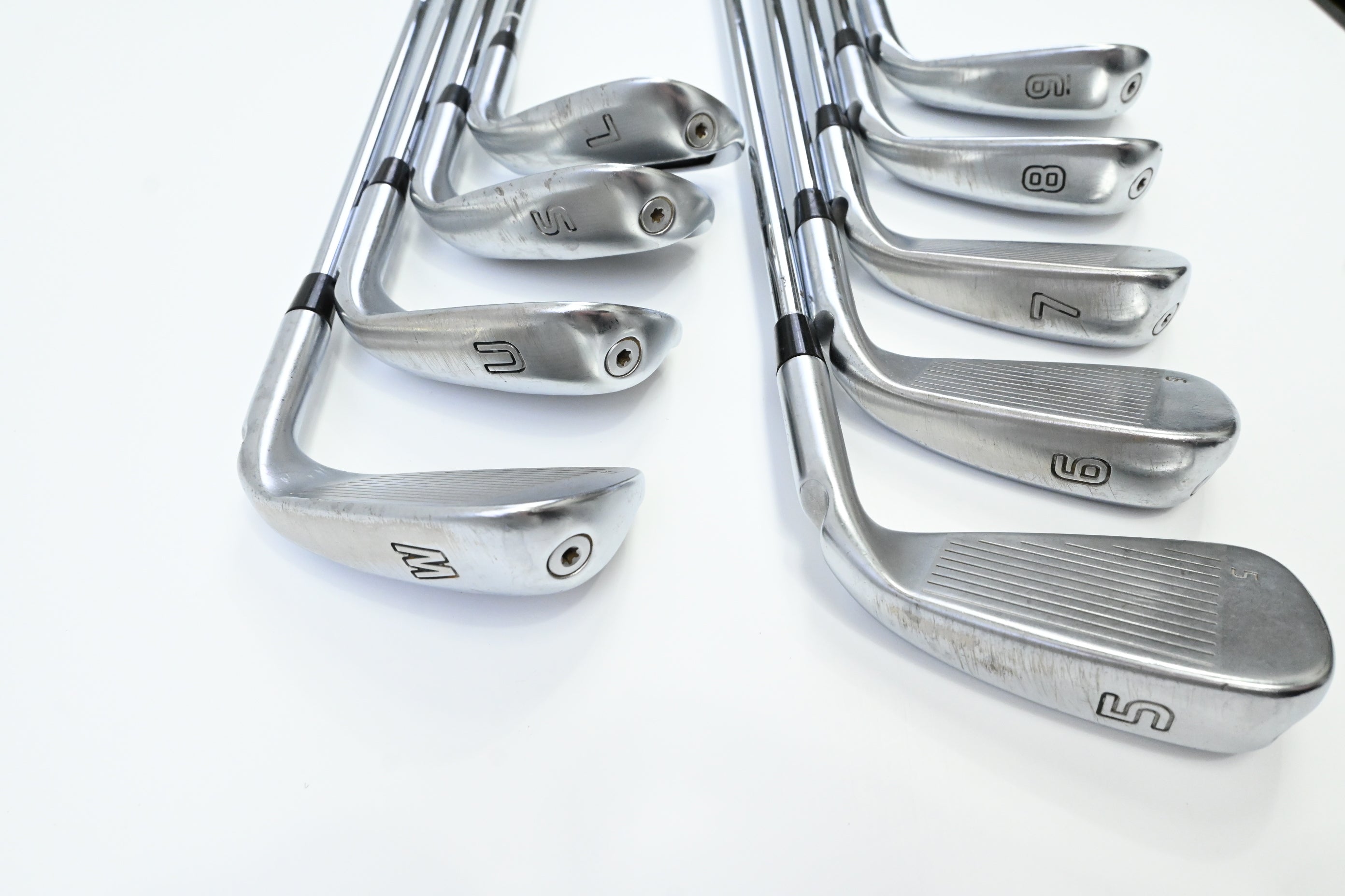 Left Hand Ping G410 Irons / 5-PW+UW+SW+LW / Blue Dot / Regular Flex XP 95 R300