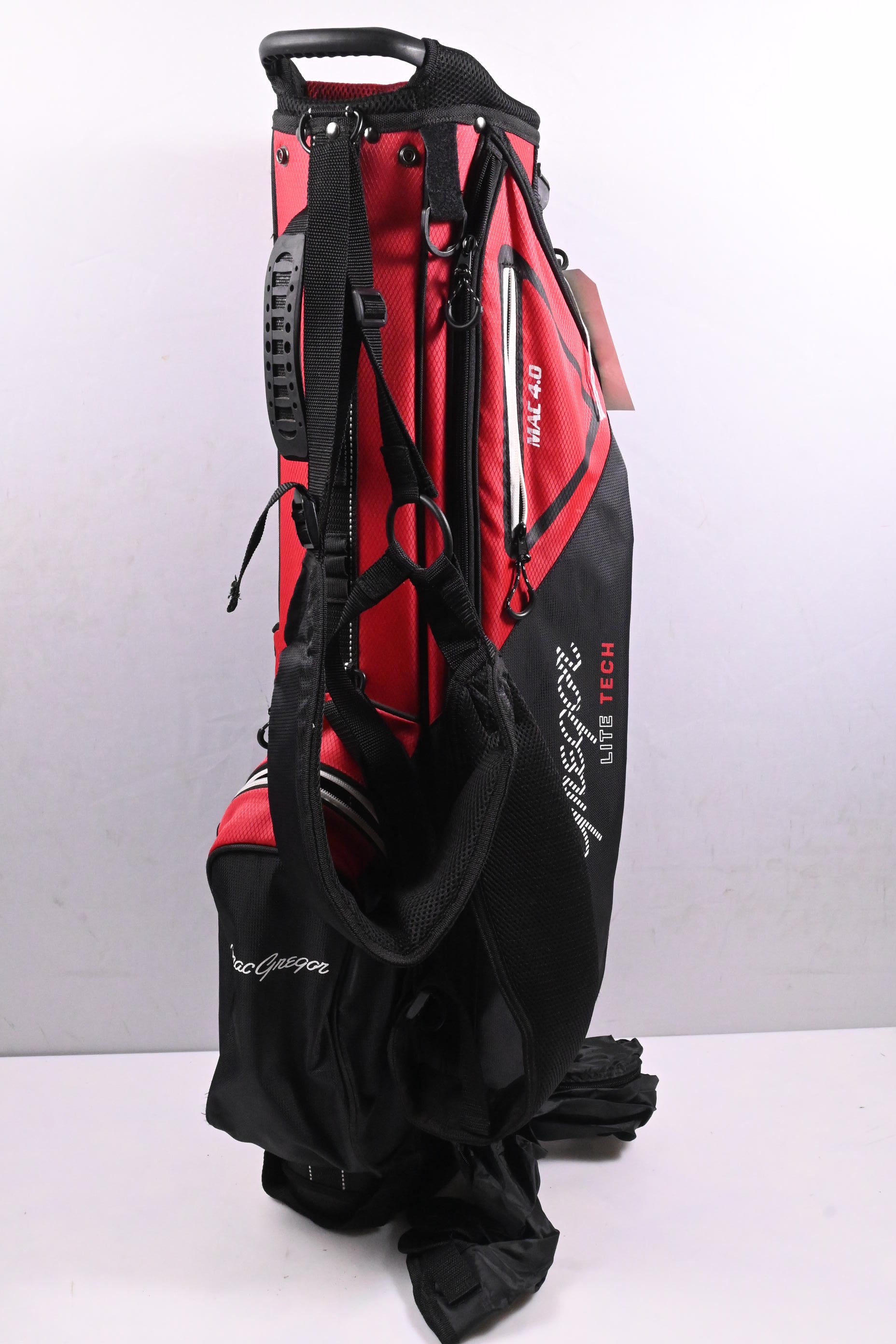 MacGregor Lite Tech Mac 4.0 Stand Bag / 4-Way Divider / Red, Black