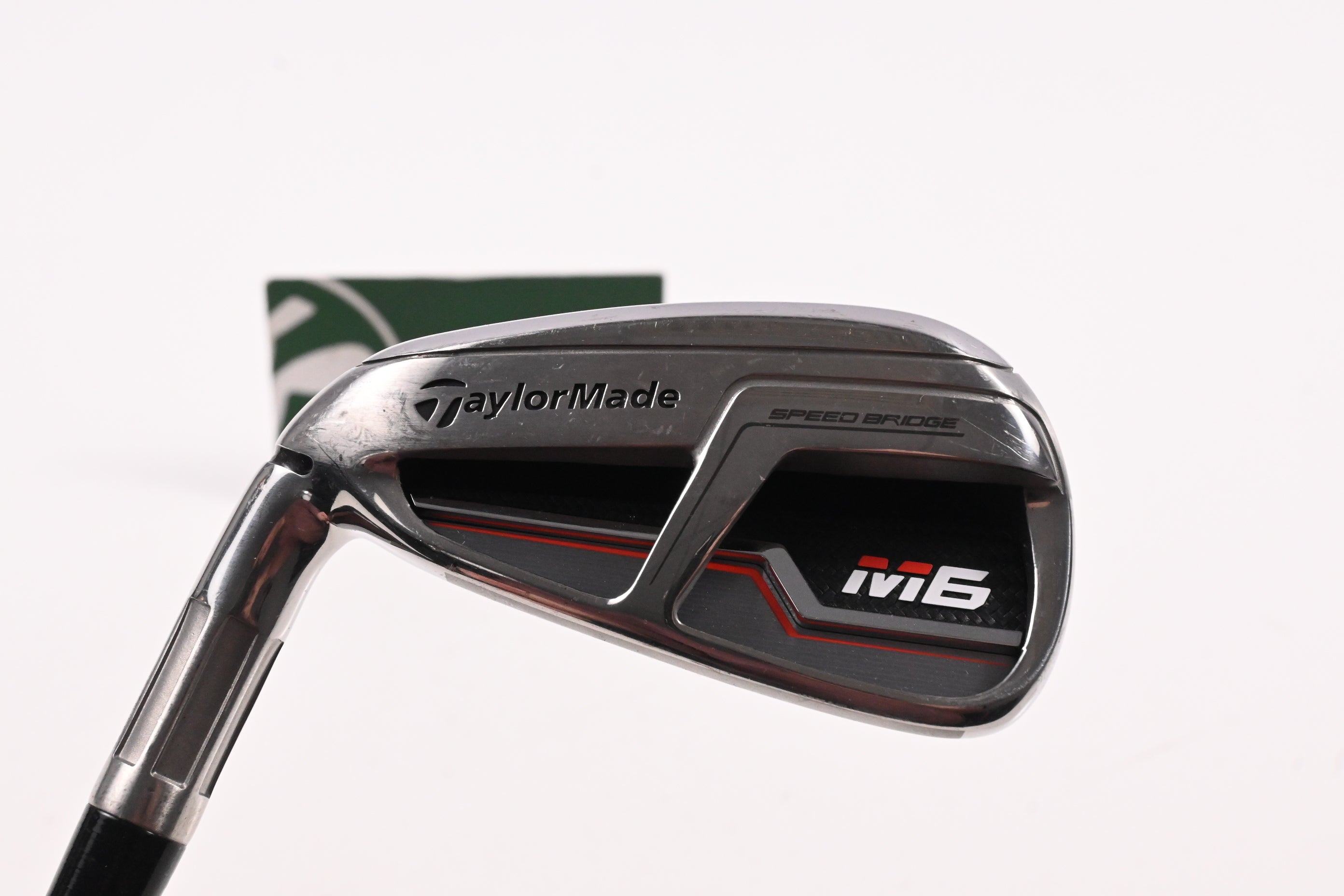 Left Hand Taylormade M6 #6 Iron / Regular Flex Fujikura Atmos Orange 6 Shaft