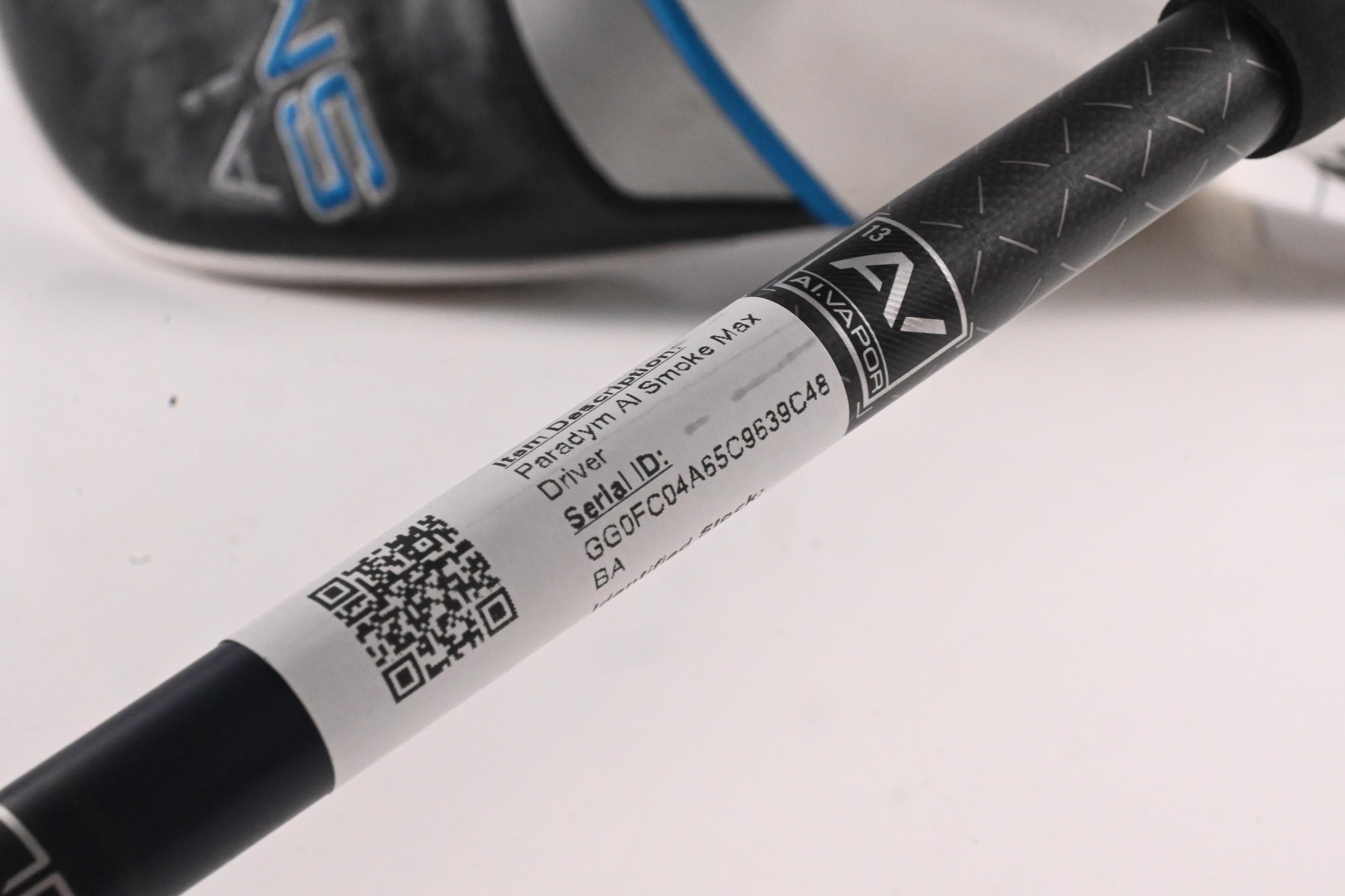 Callaway Paradym Ai Smoke Max Driver / 9 Degree / Stiff Flex Tensei AV Black 65