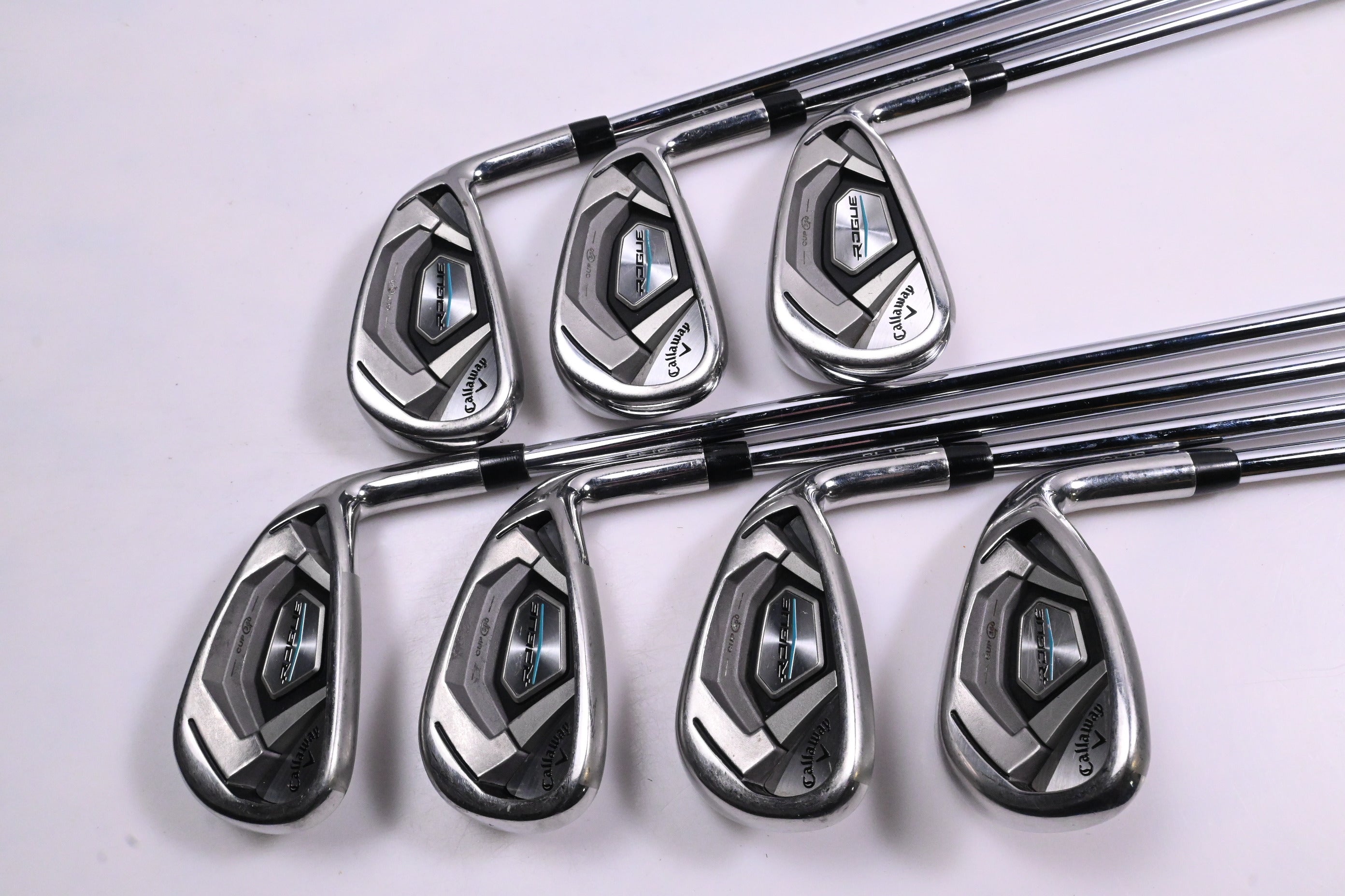 Callaway Rogue Irons / 4-9i+AW / Stiff Flex XP ST15 95 S300 Shafts