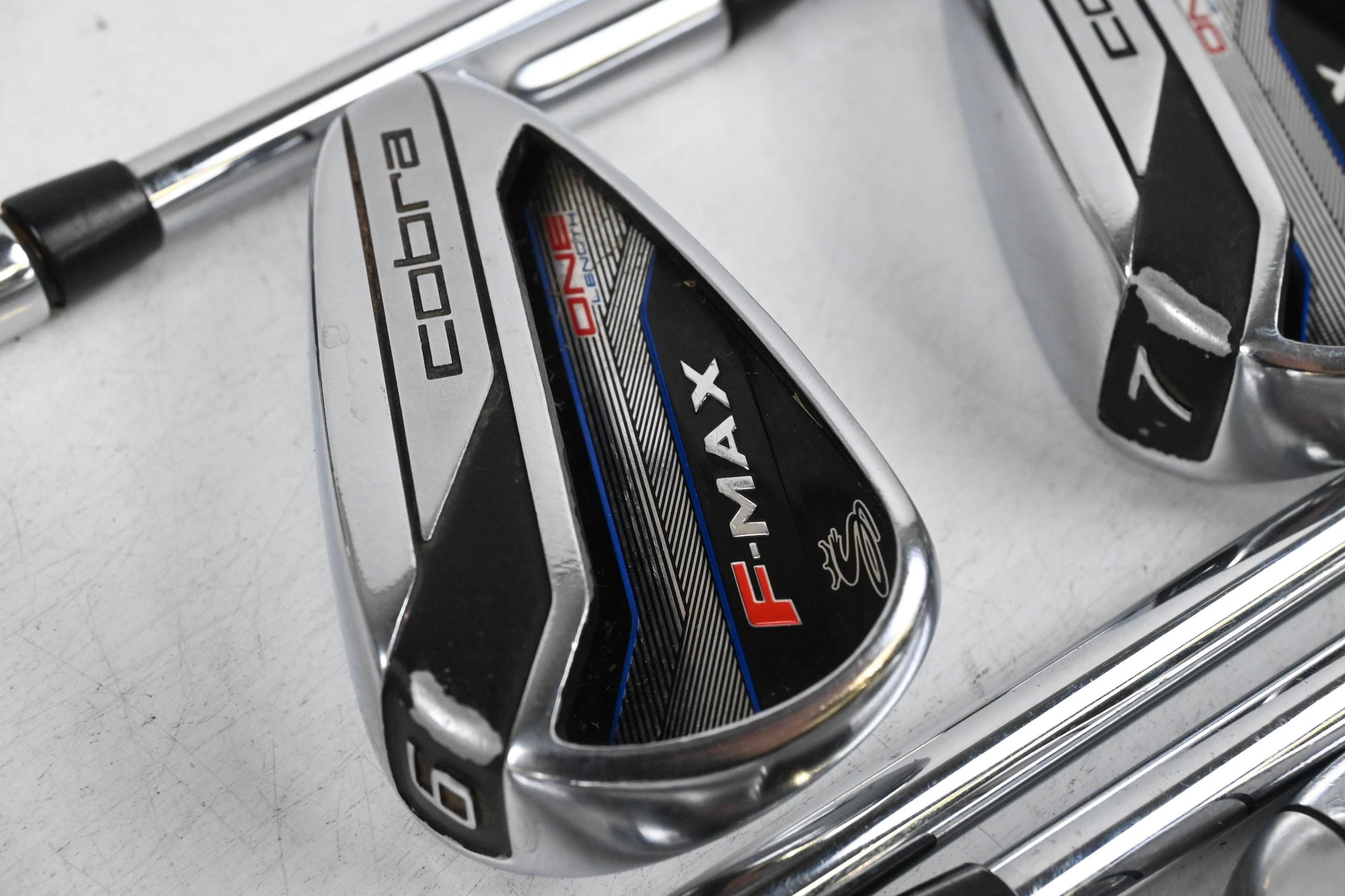 Cobra F-Max One Length Irons / 5-PW+GW / Senior Flex Steel Shafts