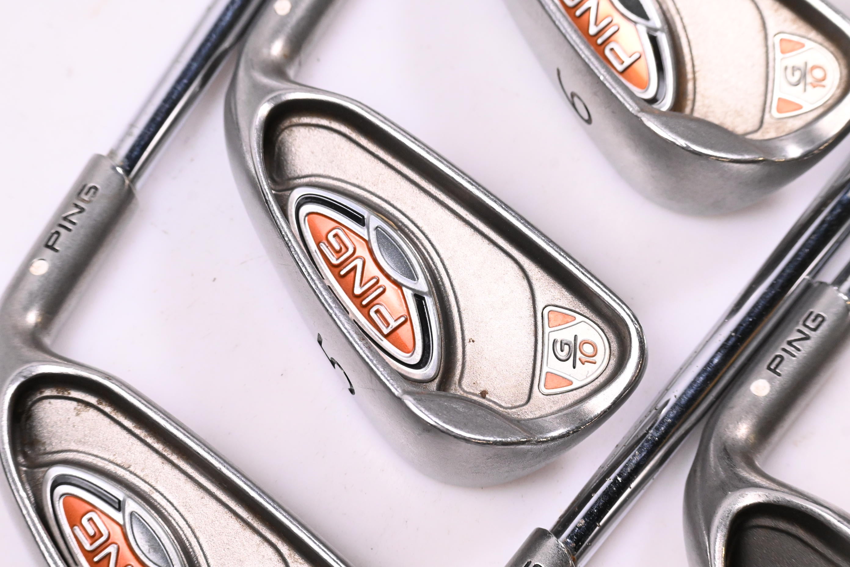 Ping G10 Irons / 4-PW+LW / White Dot / Stiff Flex Ping AWT Shafts