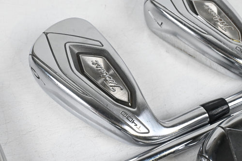 Left Hand Titleist T400 2019 Irons / 5-PW+GW / Regular Flex AMT Black R300 Shafts