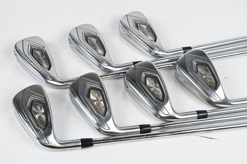 Left Hand Titleist T400 2019 Irons / 5-PW+GW / Regular Flex AMT Black R300 Shafts