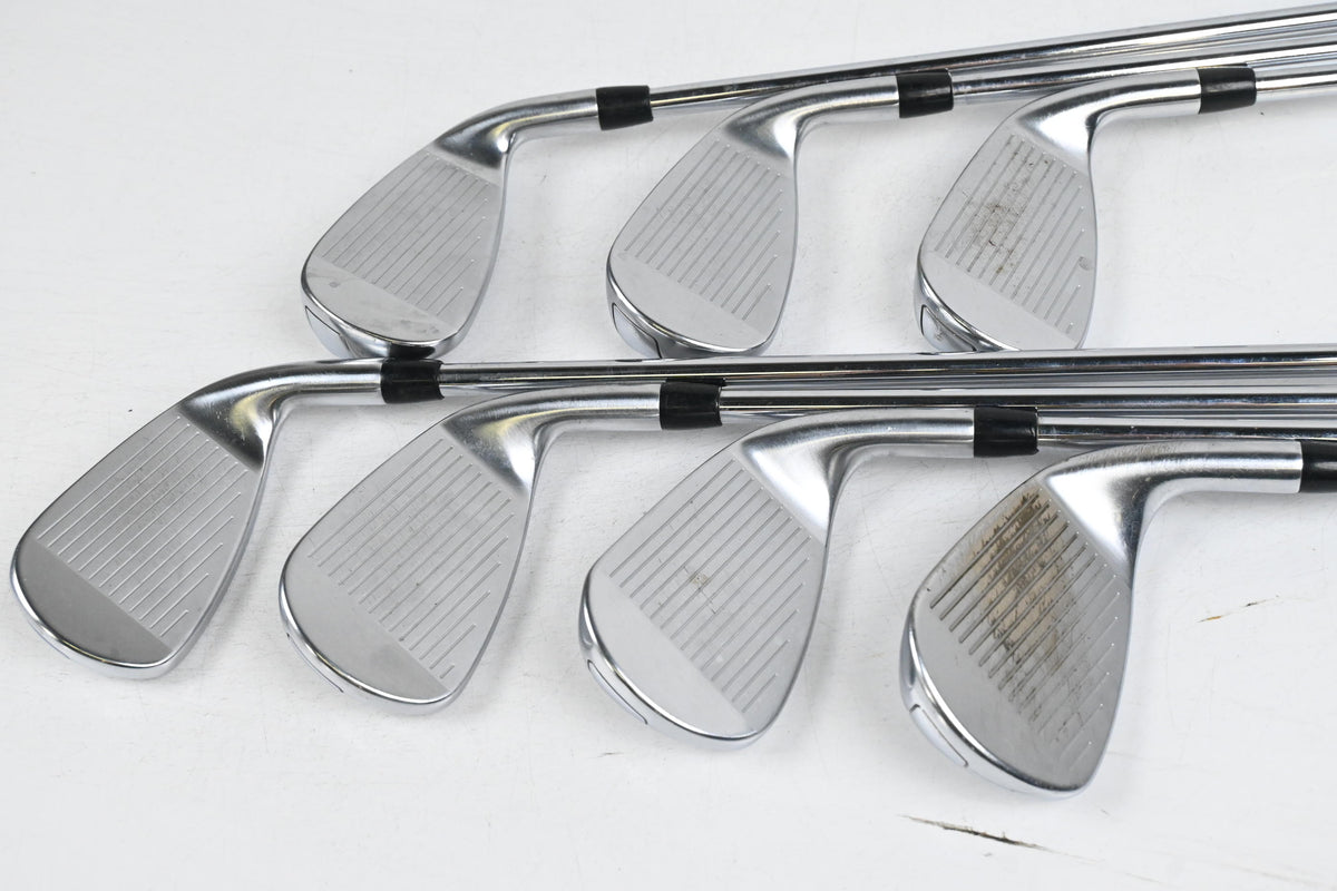 Left Hand Titleist T400 2019 Irons / 5-PW+GW / Regular Flex AMT Black R300 Shafts