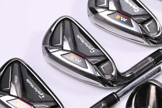 Left Hand Taylormade M2 2016 Irons / 5-PW+GW+SW / Regular Flex Reax 88 Shafts