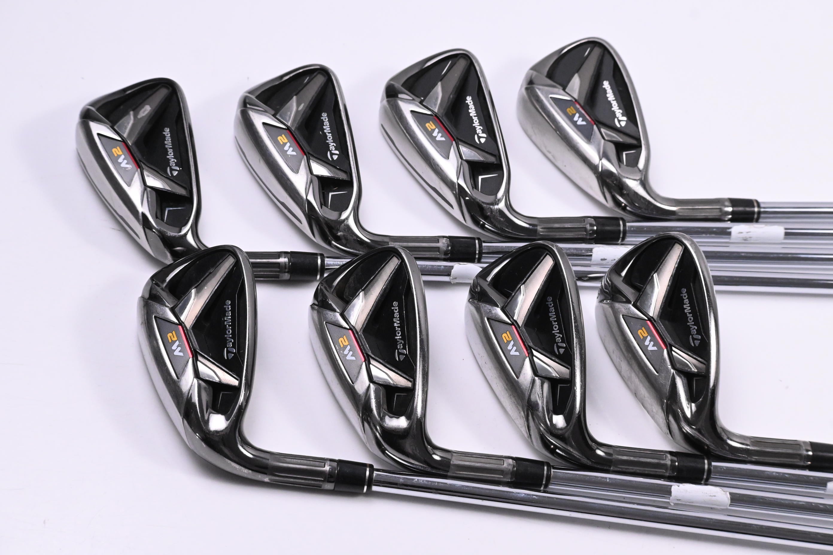 Left Hand Taylormade M2 2016 Irons / 5-PW+GW+SW / Regular Flex Reax 88 Shafts