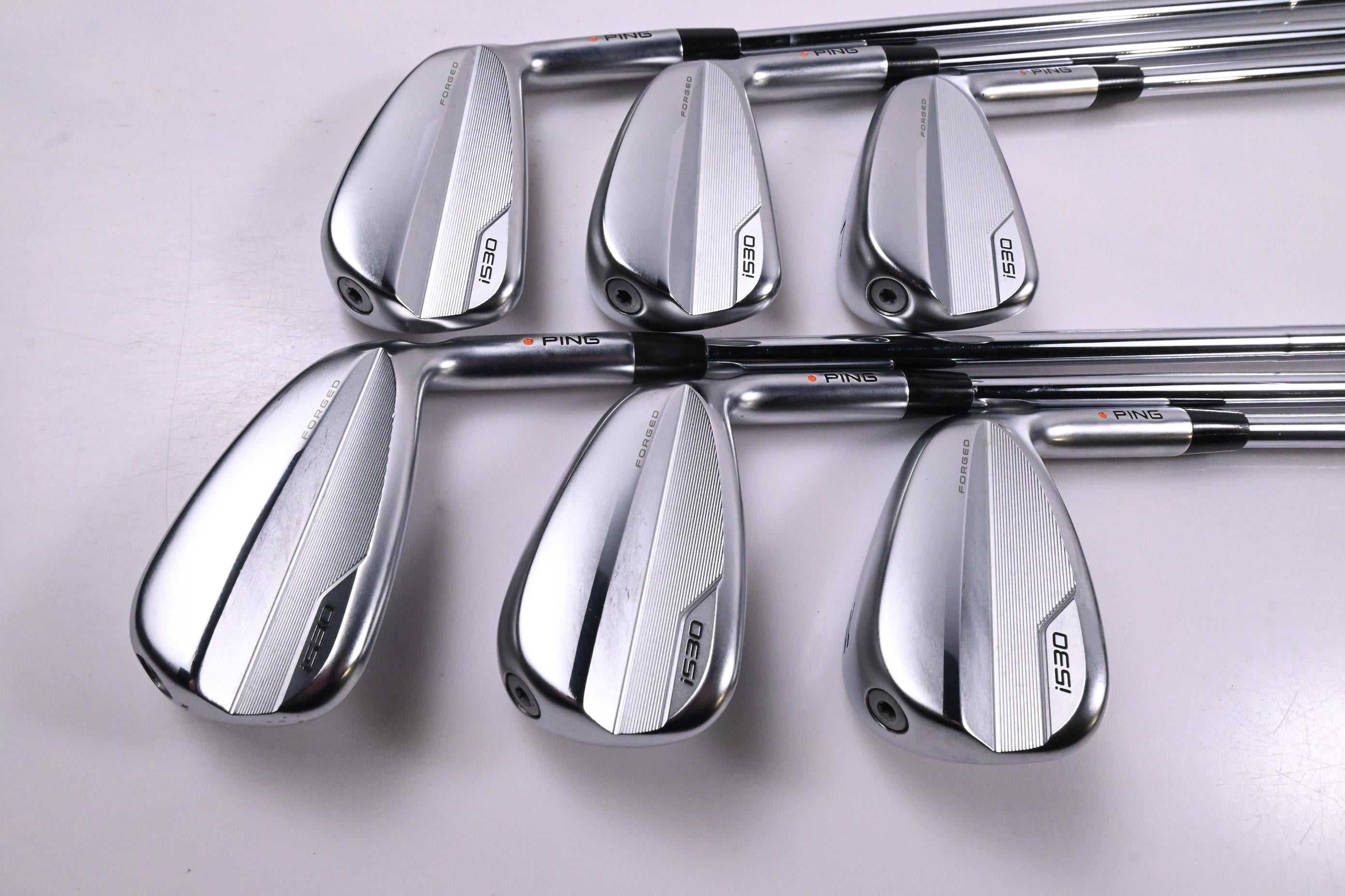 Ping i530 Irons / 5-PW / Orange Dot / Stiff Flex Dynamic Gold 120 S300 Shafts