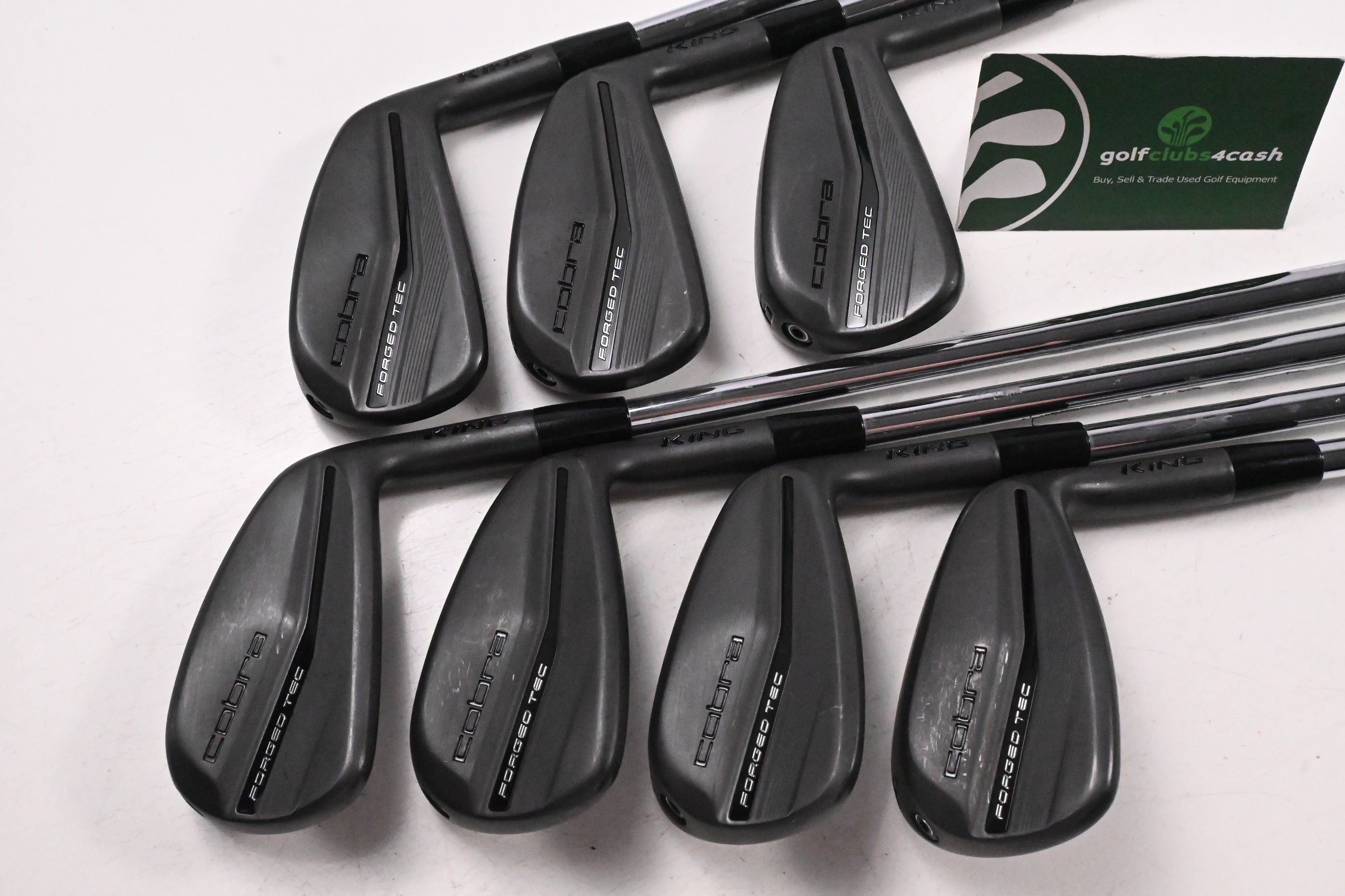 Cobra King Forged Tec 2023 Black Irons / 4-PW / Stiff Flex KBS $-Taper Lite