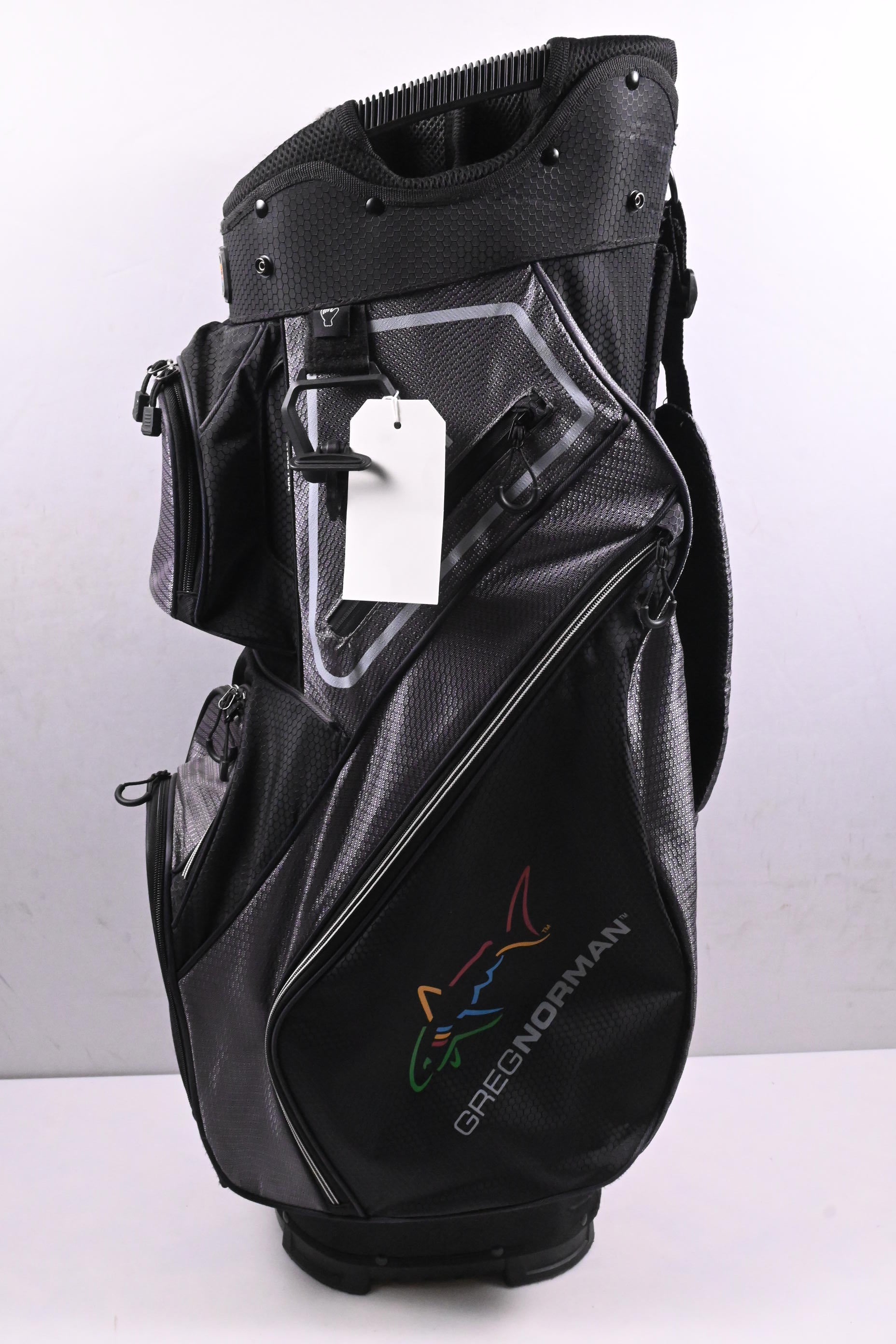 Greg Norman GN21 Cart Bag / 14-Way Divider / Black, Grey
