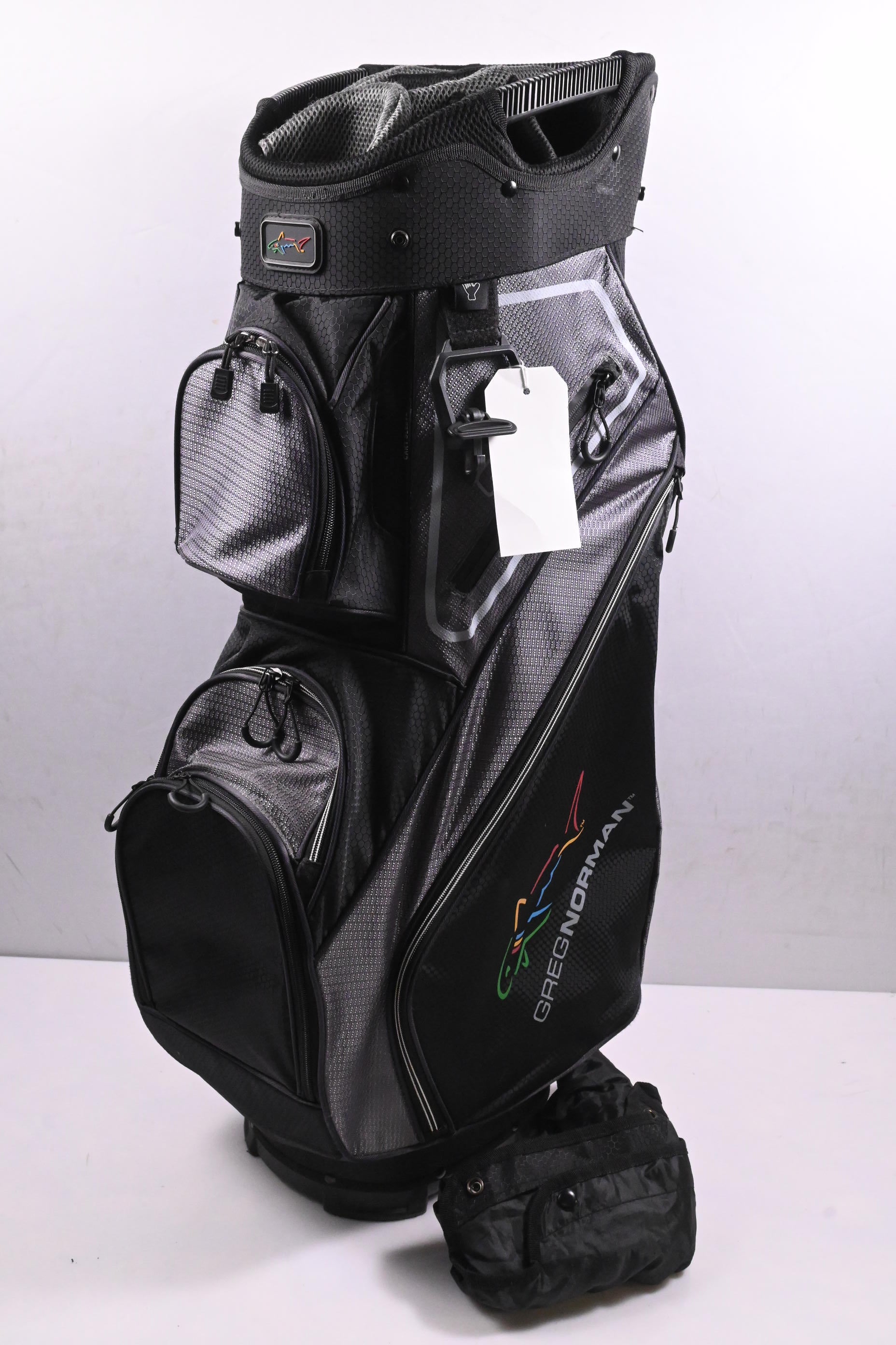 Greg Norman GN21 Cart Bag / 14-Way Divider / Black, Grey