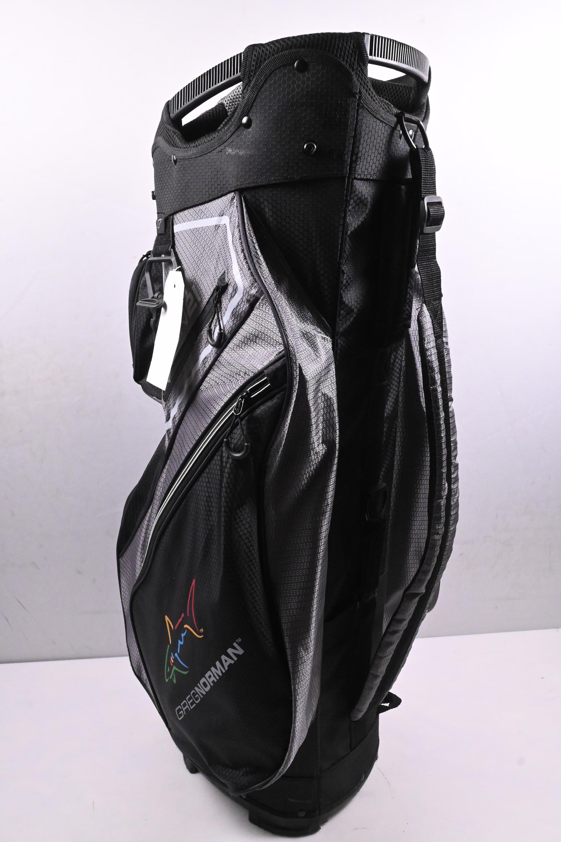 Greg Norman GN21 Cart Bag / 14-Way Divider / Black, Grey