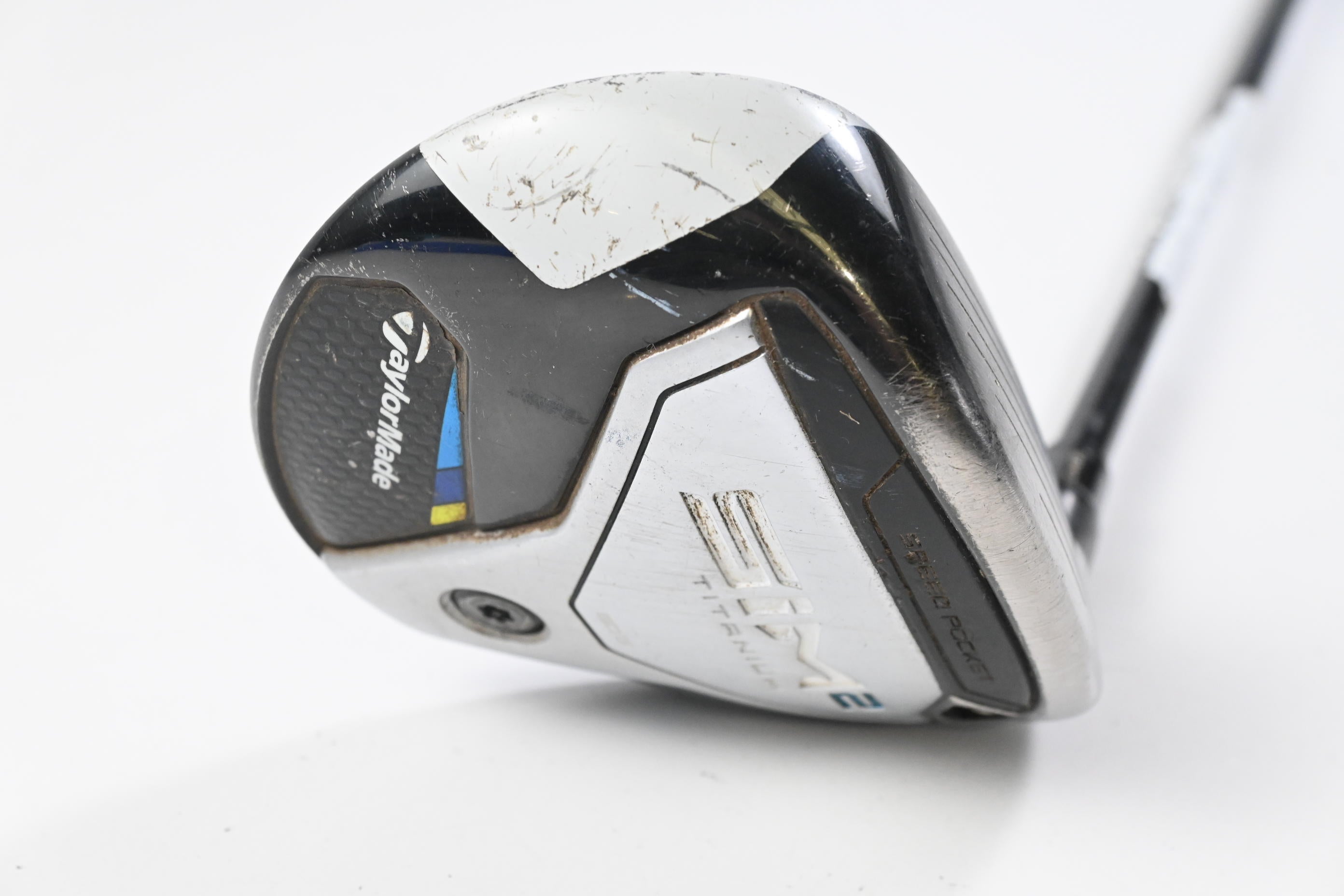 Taylormade SIM2 Ti #3 Wood / 15 Degree / Stiff Flex Tensei AV Raw Blue 55 Shaft