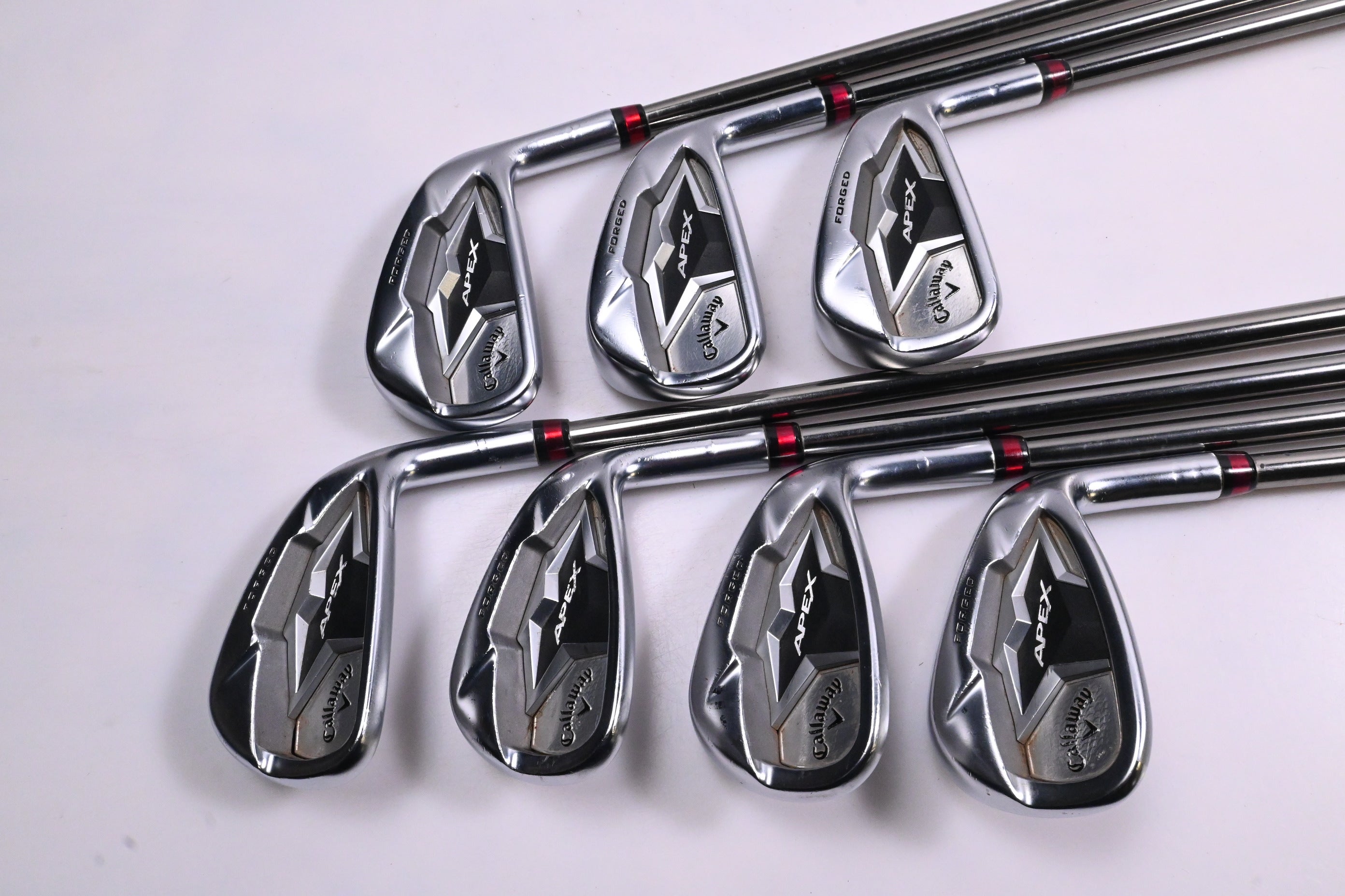 Callaway Apex 19 Irons / 4-PW / Stiff Flex UST Recoil Prototype 125 Shafts