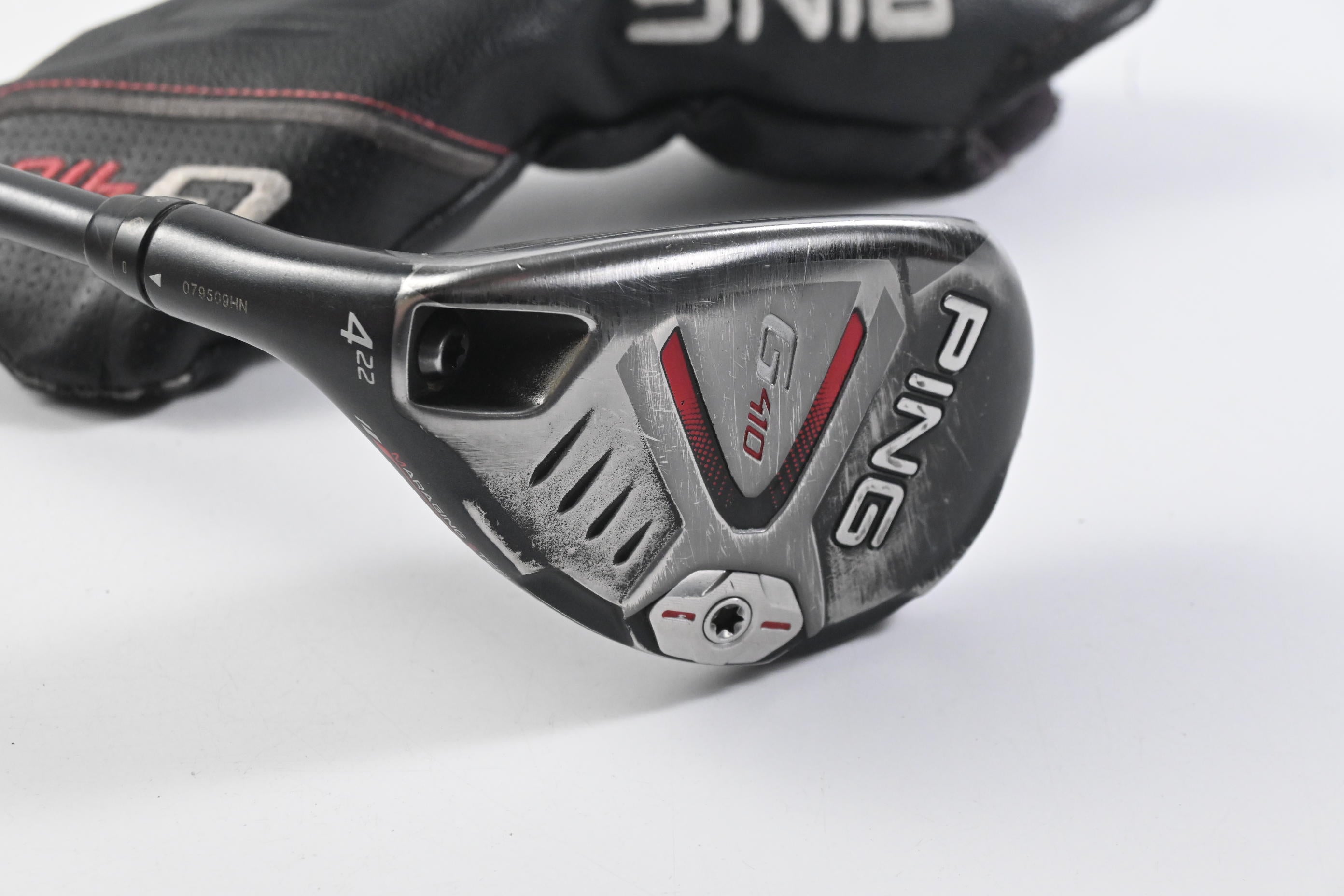 Left Hand Ping G410 #4 Hybrid / 22 Degree / Regular Flex Ping Alta CB Red 70