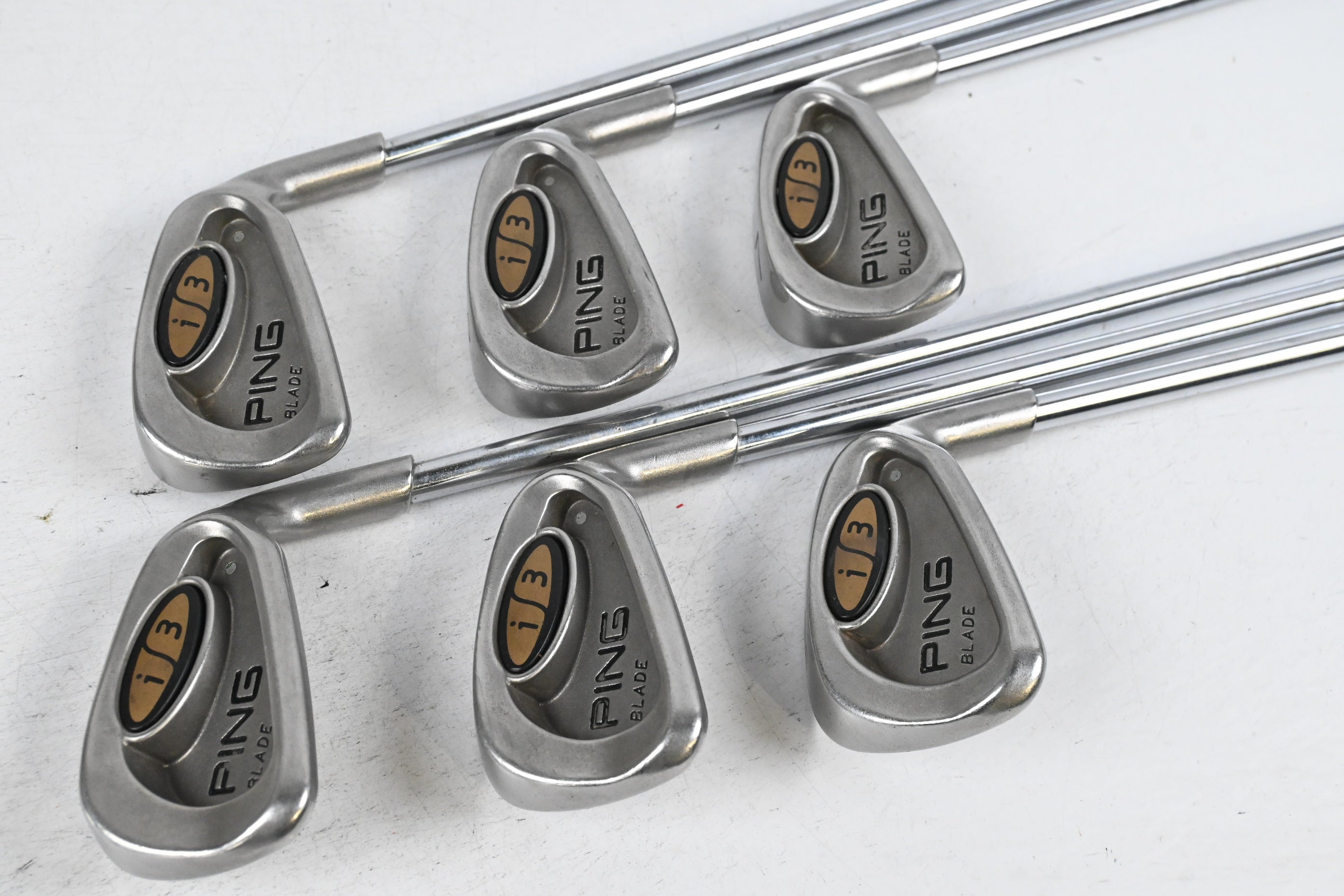 Ping i3 Irons / 5-PW / Green Dot / Stiff Flex Cushin JZ Shafts