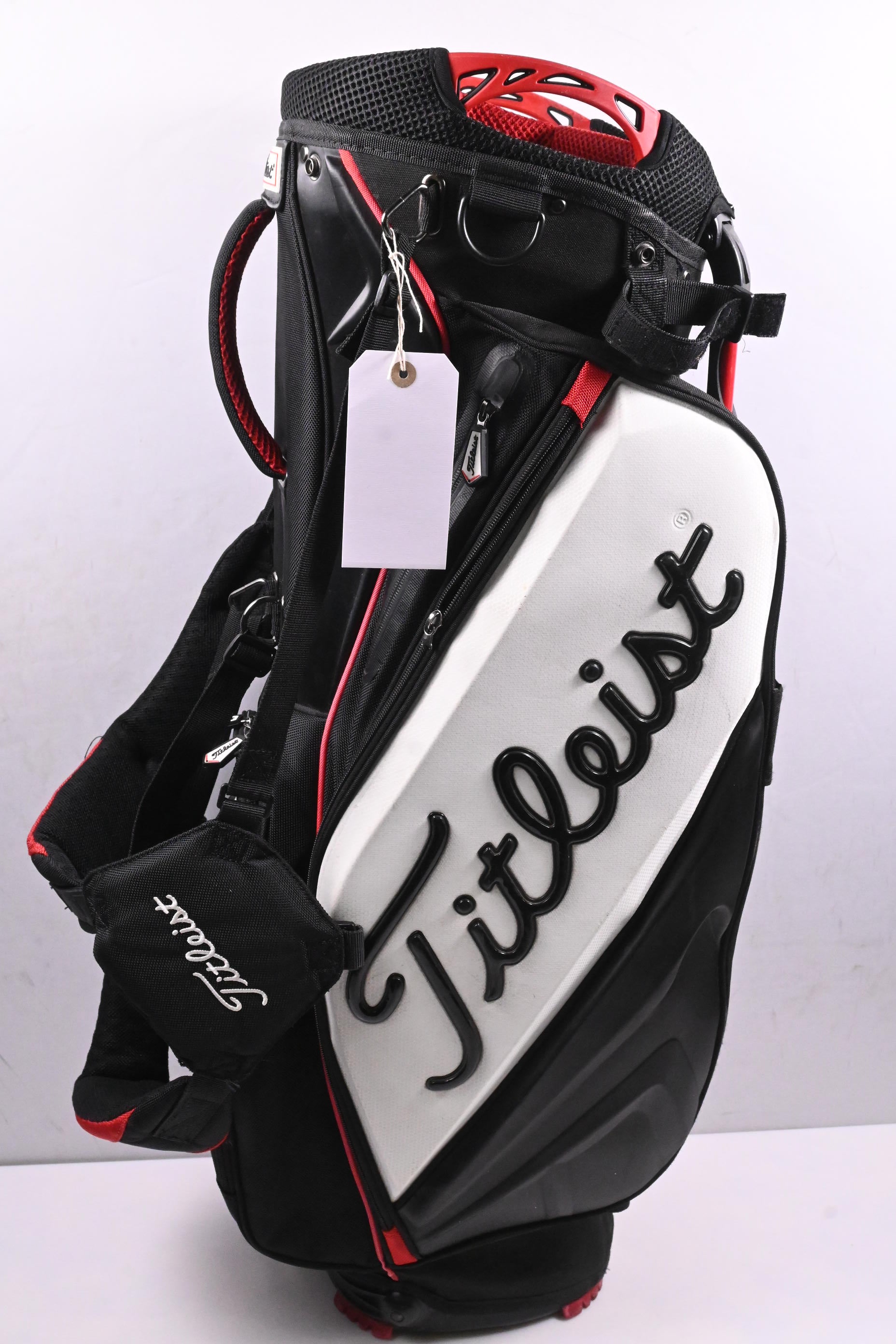 Titleist Premium Stand Bag / 4-Way Divider / Black, White, Red