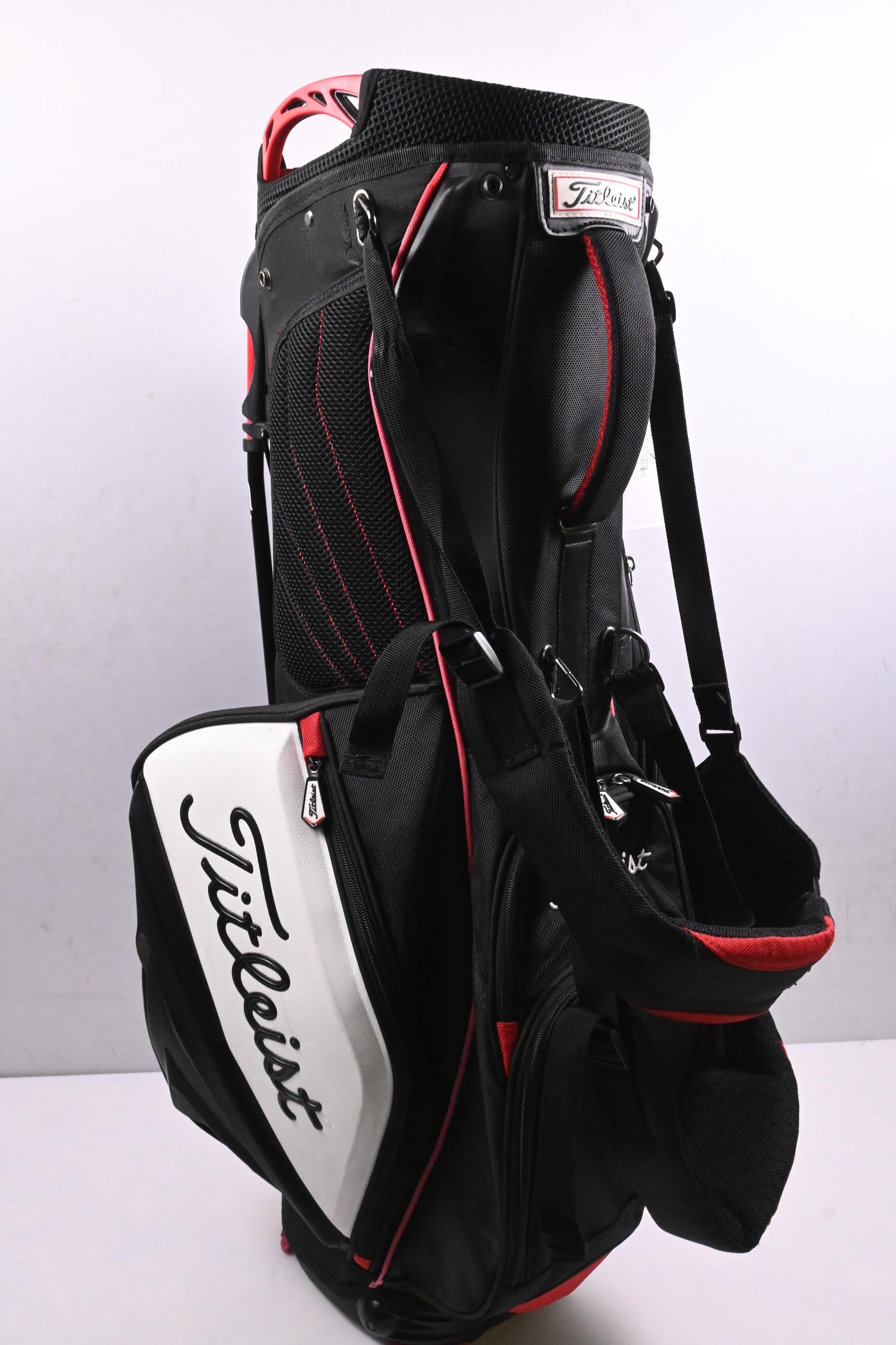 Titleist Premium Stand Bag / 4-Way Divider / Black, White, Red