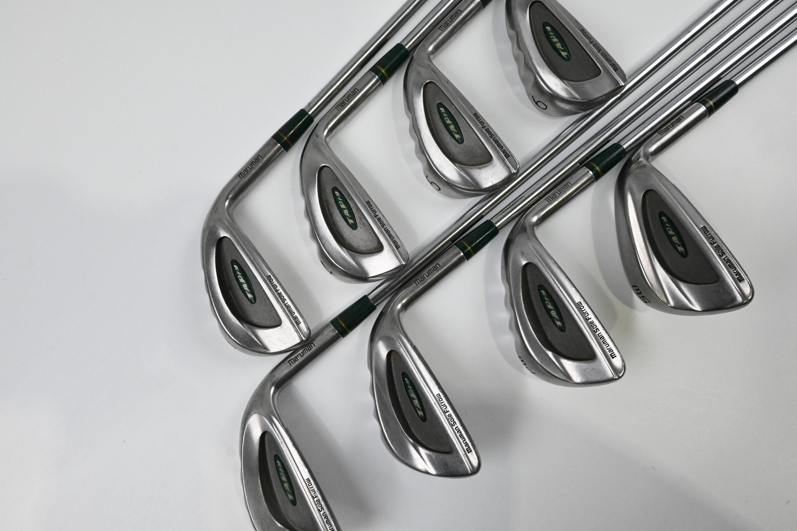 Maruman Tap Irons / 3-PW+SW / Regular Flex TR-BL Shafts / Missing #8 Iron