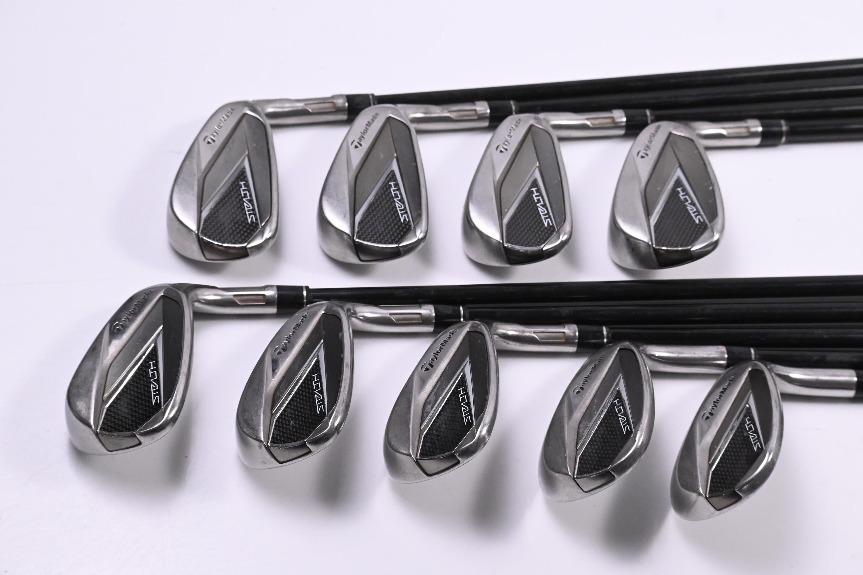 Taylormade Stealth Irons / 4-PW+GW+SW+LW / Stiff Flex Ventus Red 7 Shafts