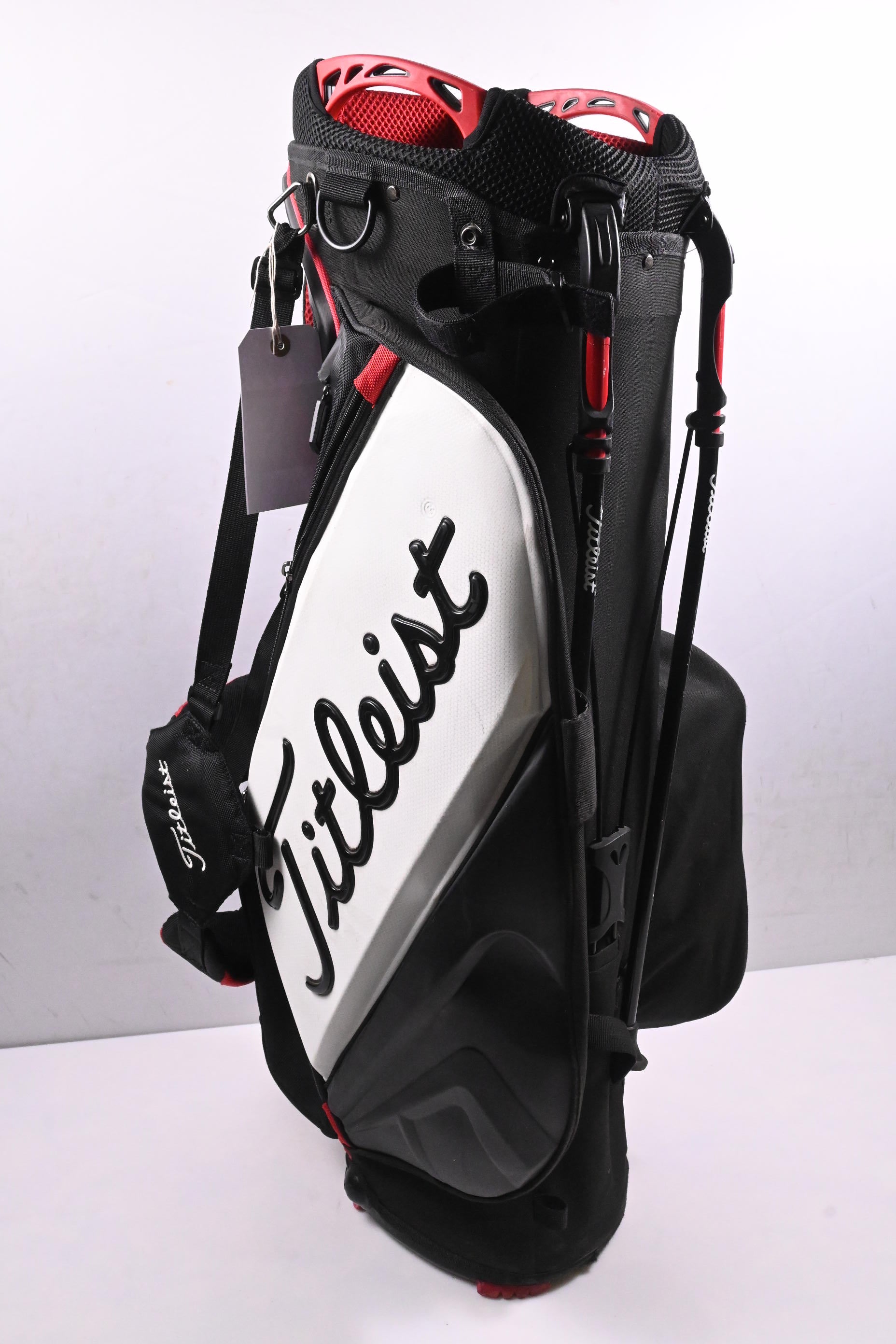 Titleist Premium Stand Bag / 4-Way Divider / Black, White, Red