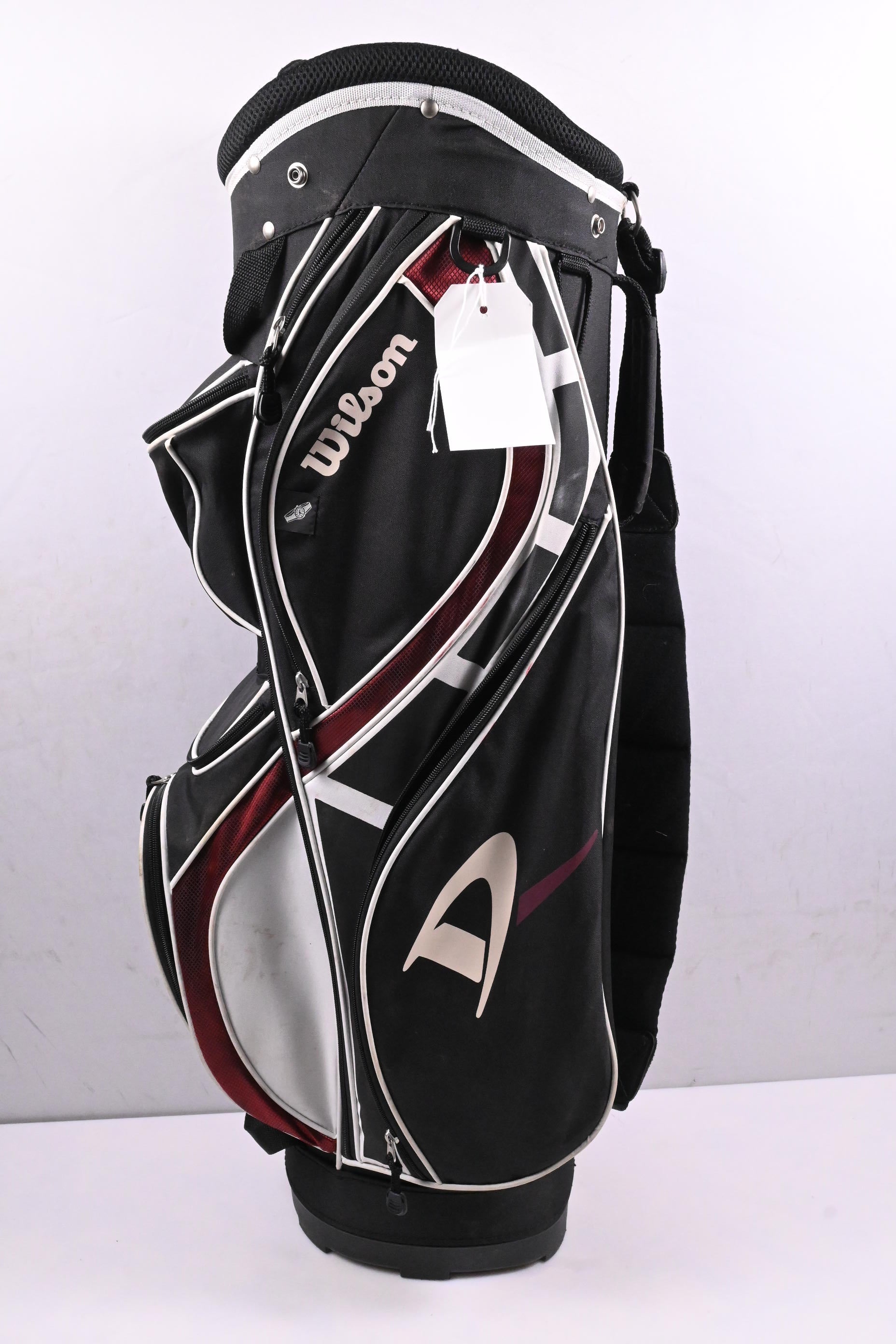 Wilson Deep Red Cart Bag / 7-Way Divider / Black, White, Red