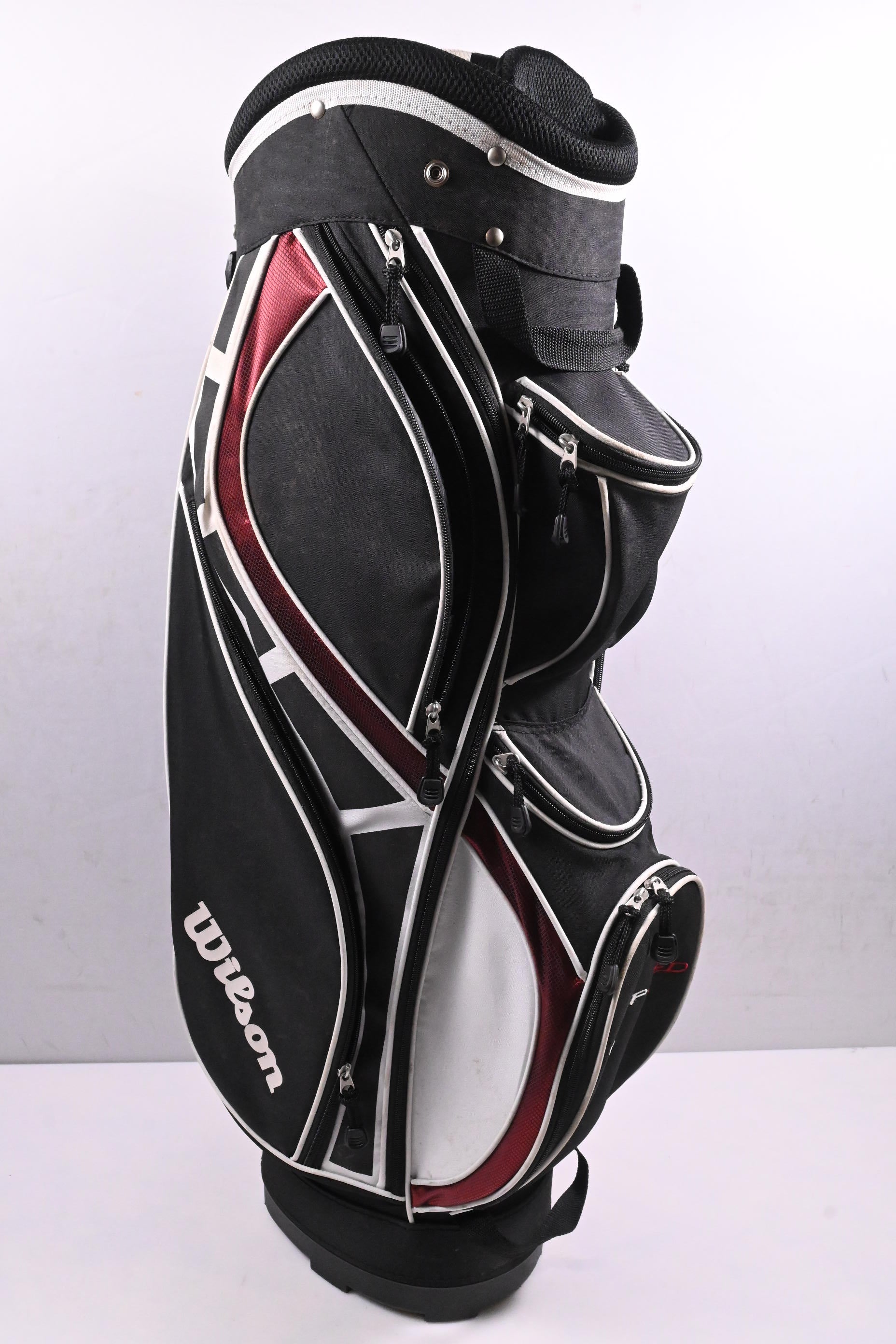 Wilson Deep Red Cart Bag / 7-Way Divider / Black, White, Red
