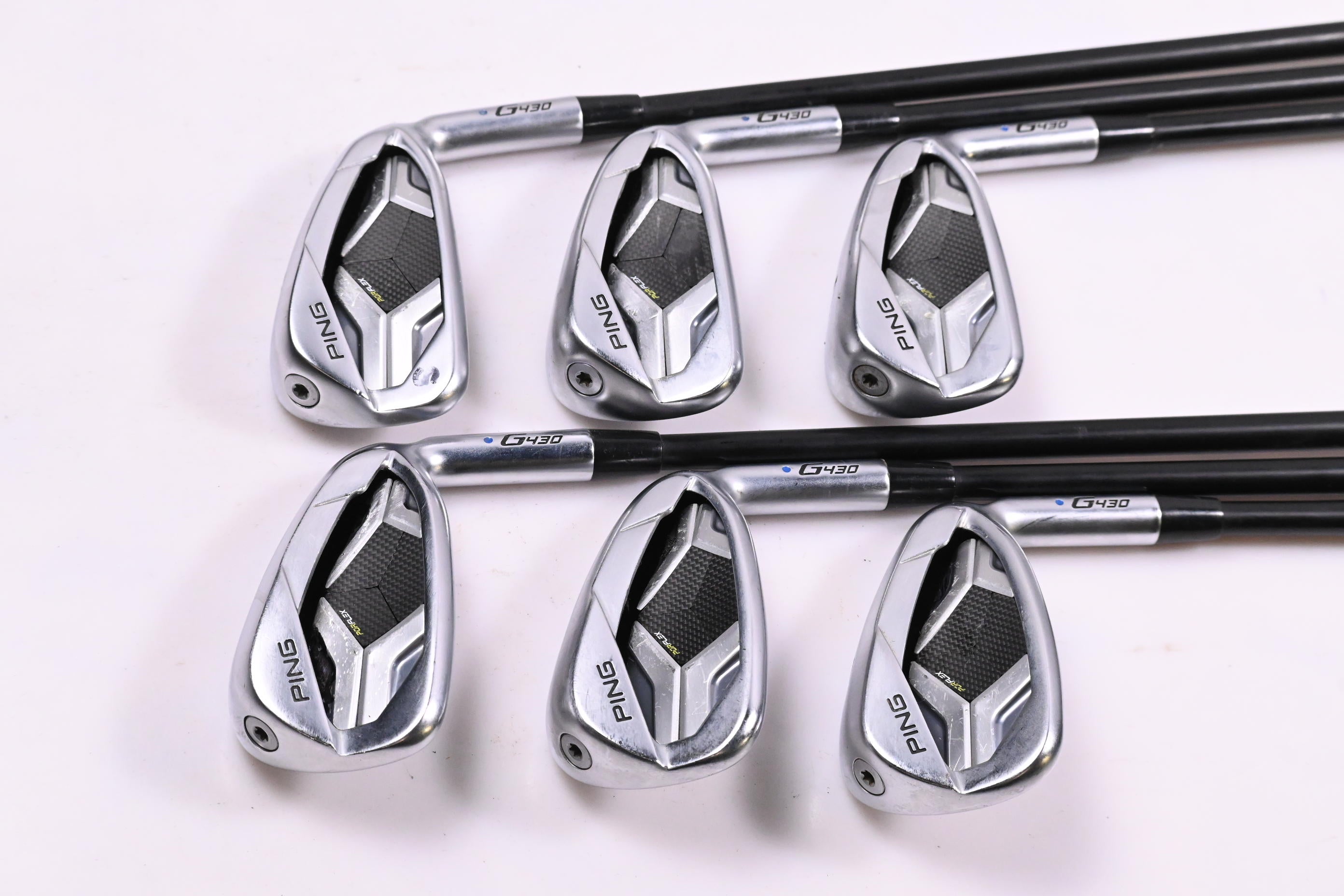 Ping G430 Irons / 5-PW / Blue Dot / Regular Flex Ping Alta CB Black Shafts