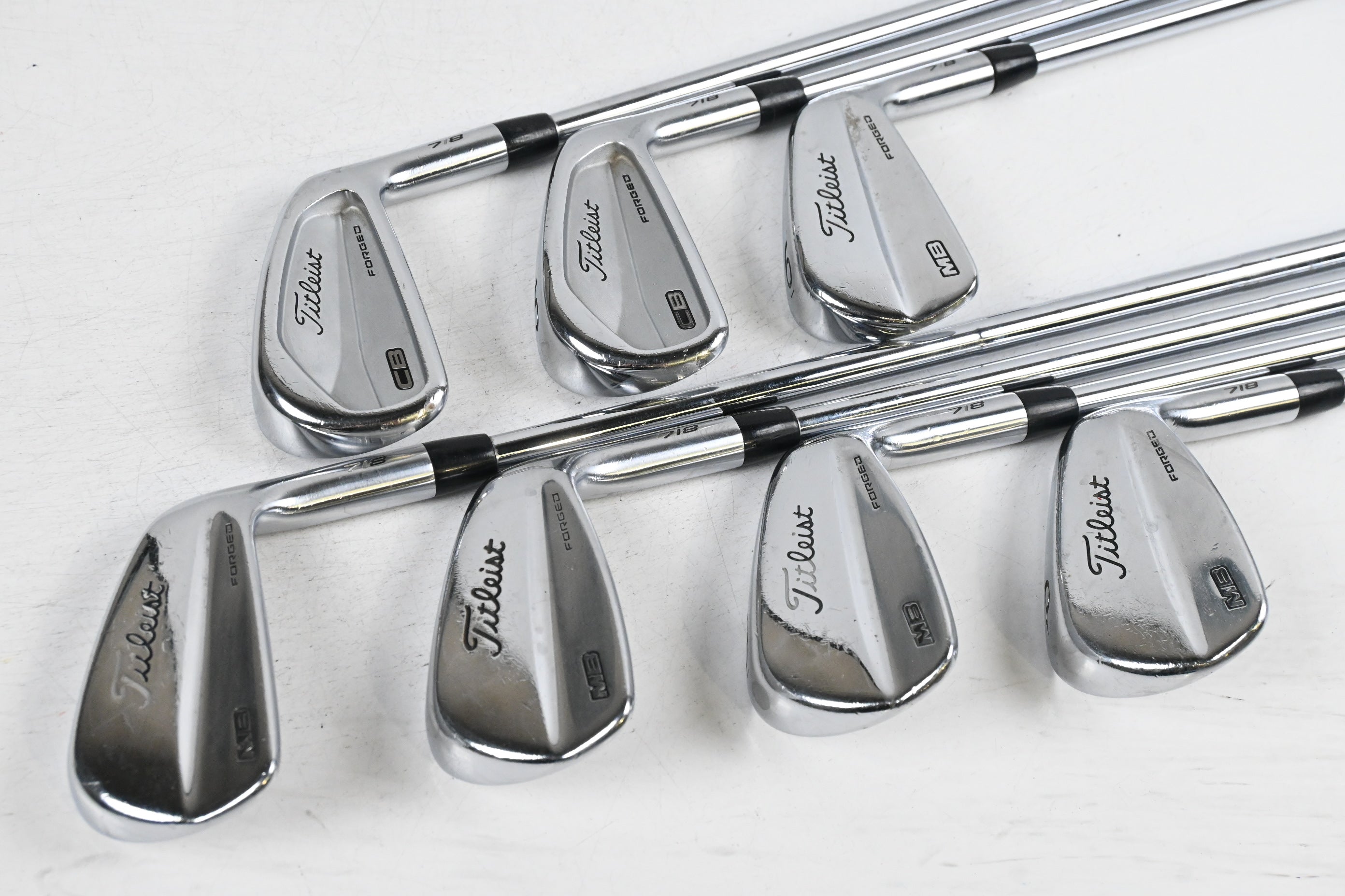 Titleist 718 MB / CB Combo Irons / 4-PW / Stiff Flex KBS Tour Shafts