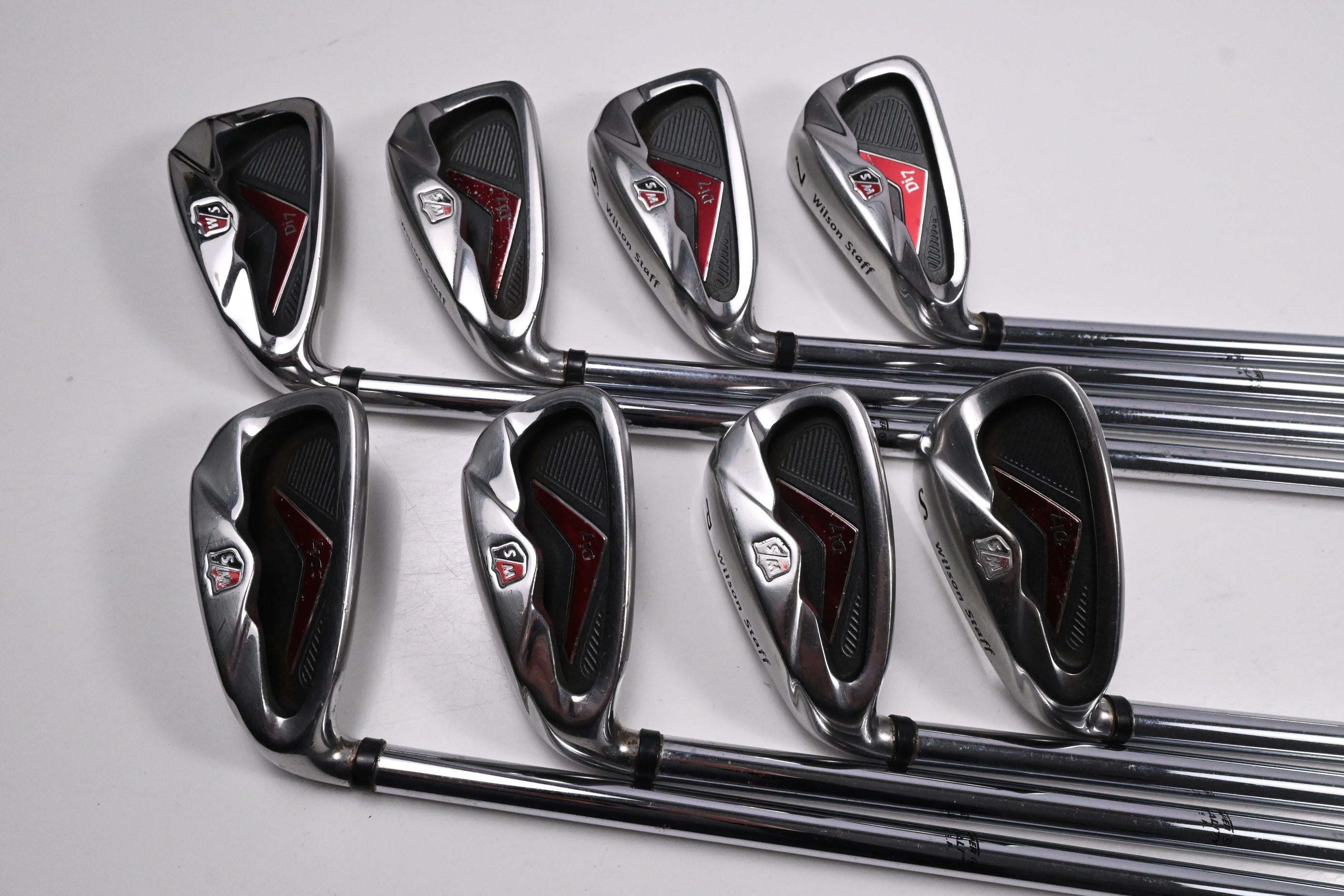 Left Hand Wilson Fat Shaft Irons / 4-PW+SW / Uniflex True Temper TX-105 Shafts