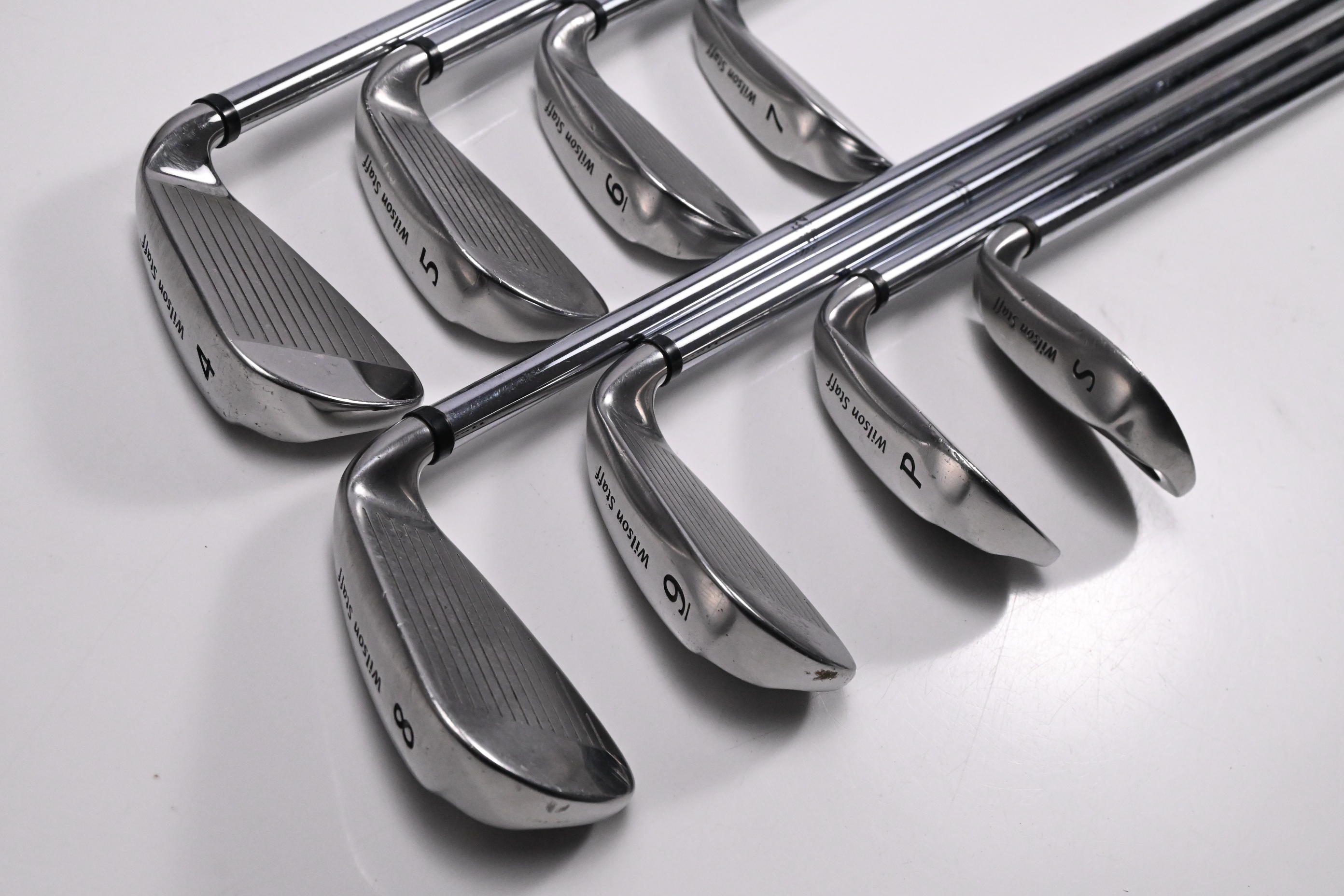 Left Hand Wilson Fat Shaft Irons / 4-PW+SW / Uniflex True Temper TX-105 Shafts