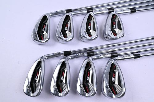 Ping G410 Irons / 5-PW+GW+SW / Blue Dot / Regular Flex Ping AWT 2.0 Shafts