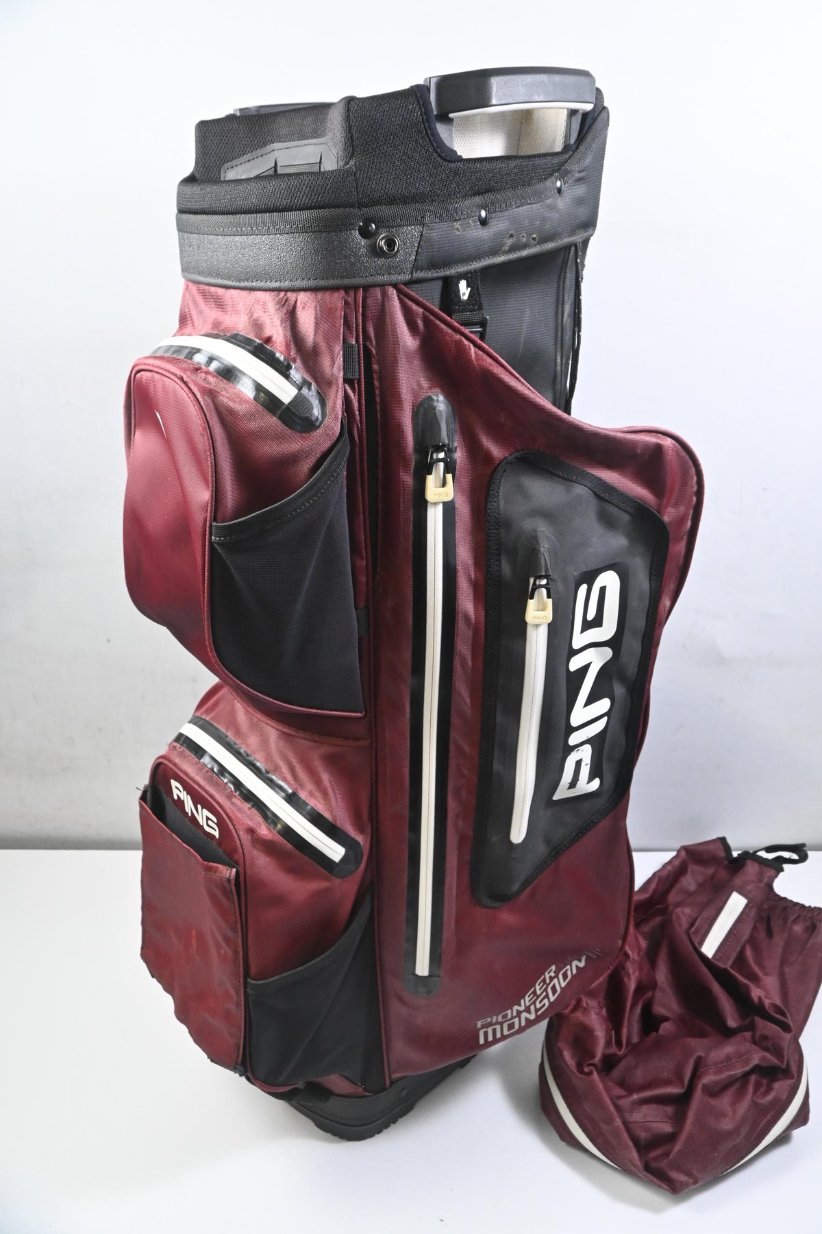 Ping Pioneer Monsoon Cart Bag / 15-Way Divider / Red, Black