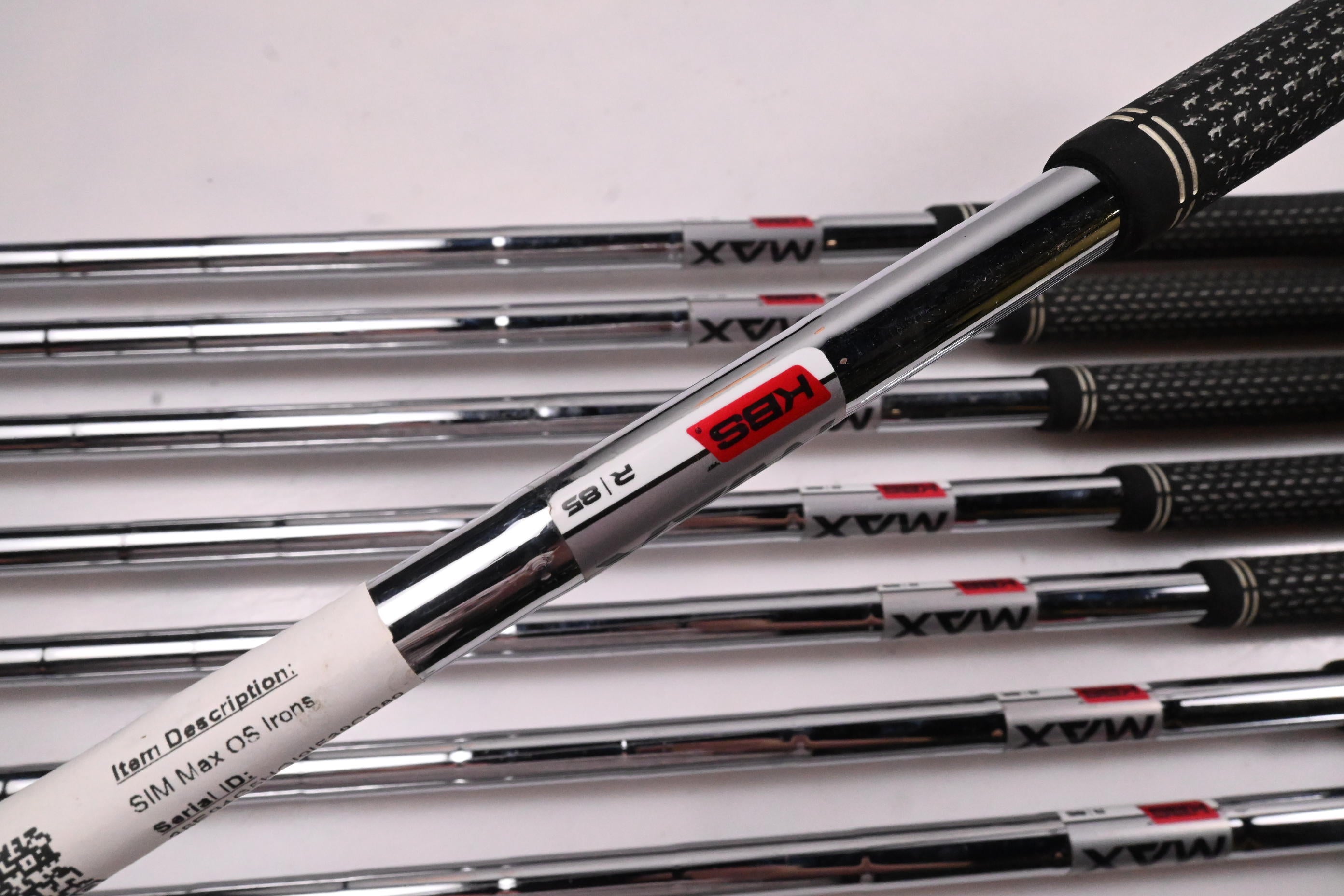 Taylormade SIM Max OS Irons / 4-PW+SW / Regular Flex KBS MAX 85 Shafts